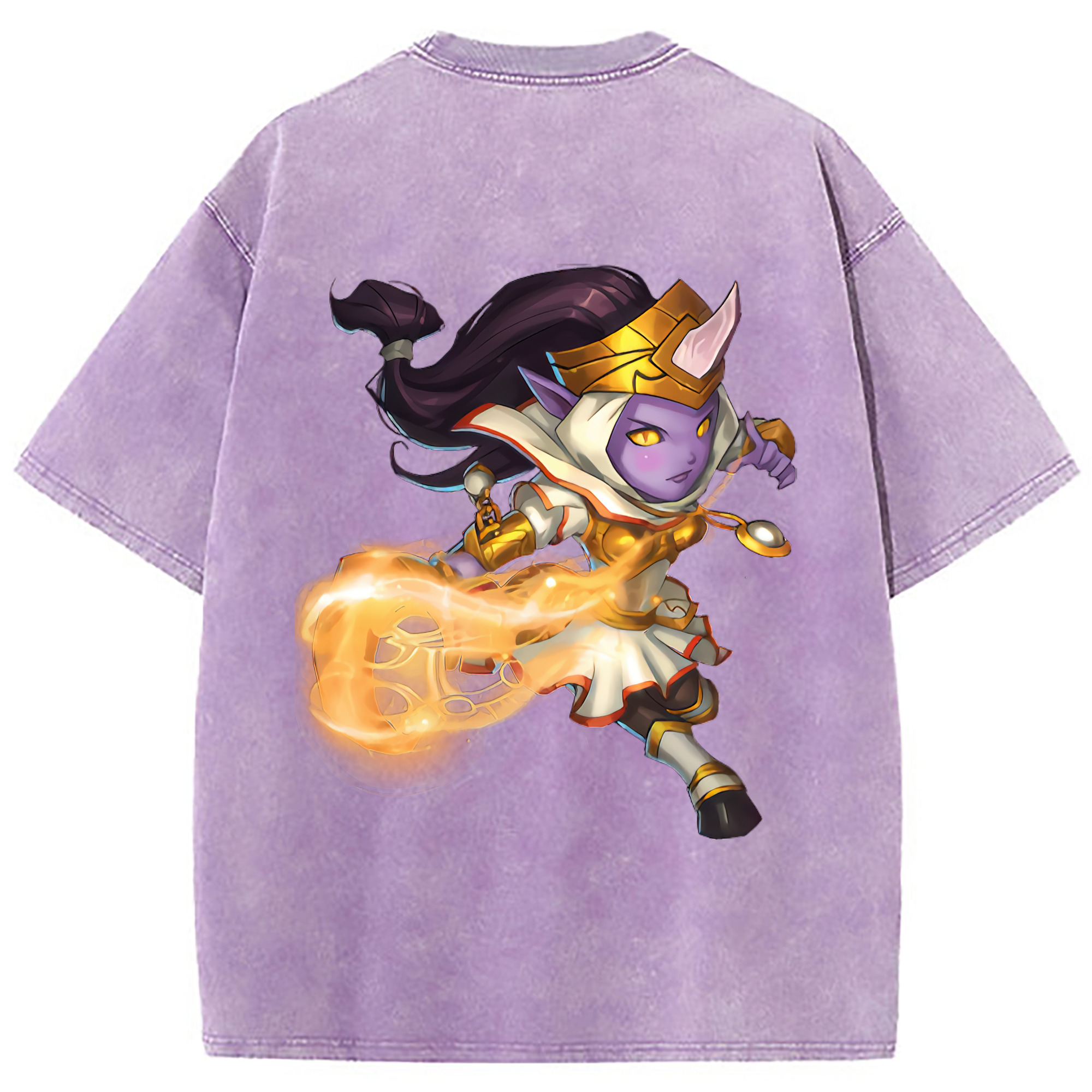 （画像用） リーグ・オブ・レジェンド League of Legends LOL 綿100% ヴィンテージ風 半袖Tシャツ（背面プリント）