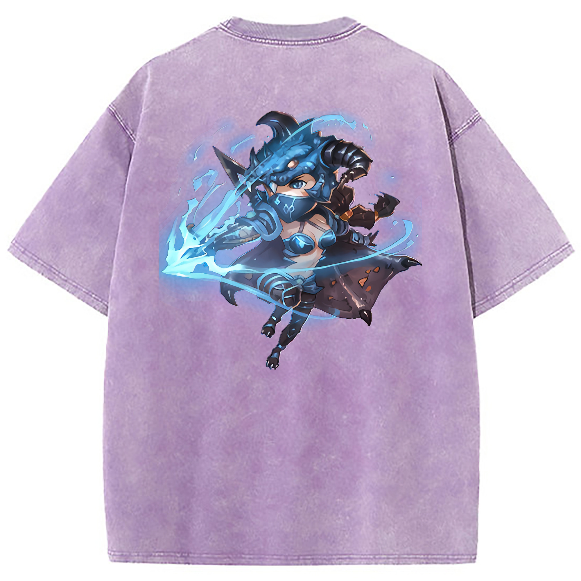（画像用） リーグ・オブ・レジェンド League of Legends LOL 綿100% ヴィンテージ風 半袖Tシャツ（背面プリント）