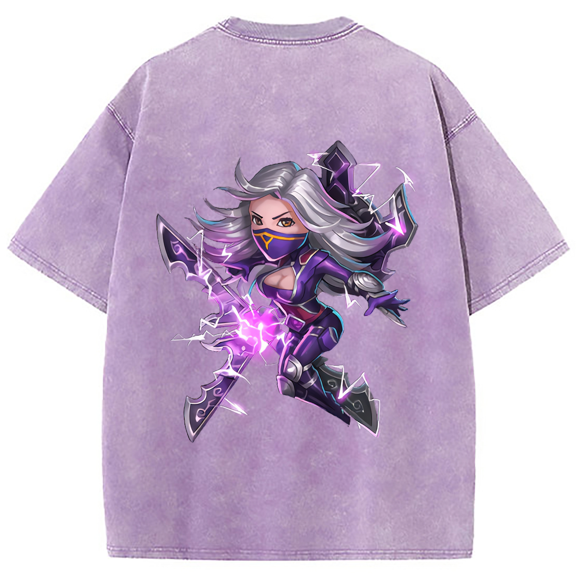 （画像用） リーグ・オブ・レジェンド League of Legends LOL 綿100% ヴィンテージ風 半袖Tシャツ（背面プリント）