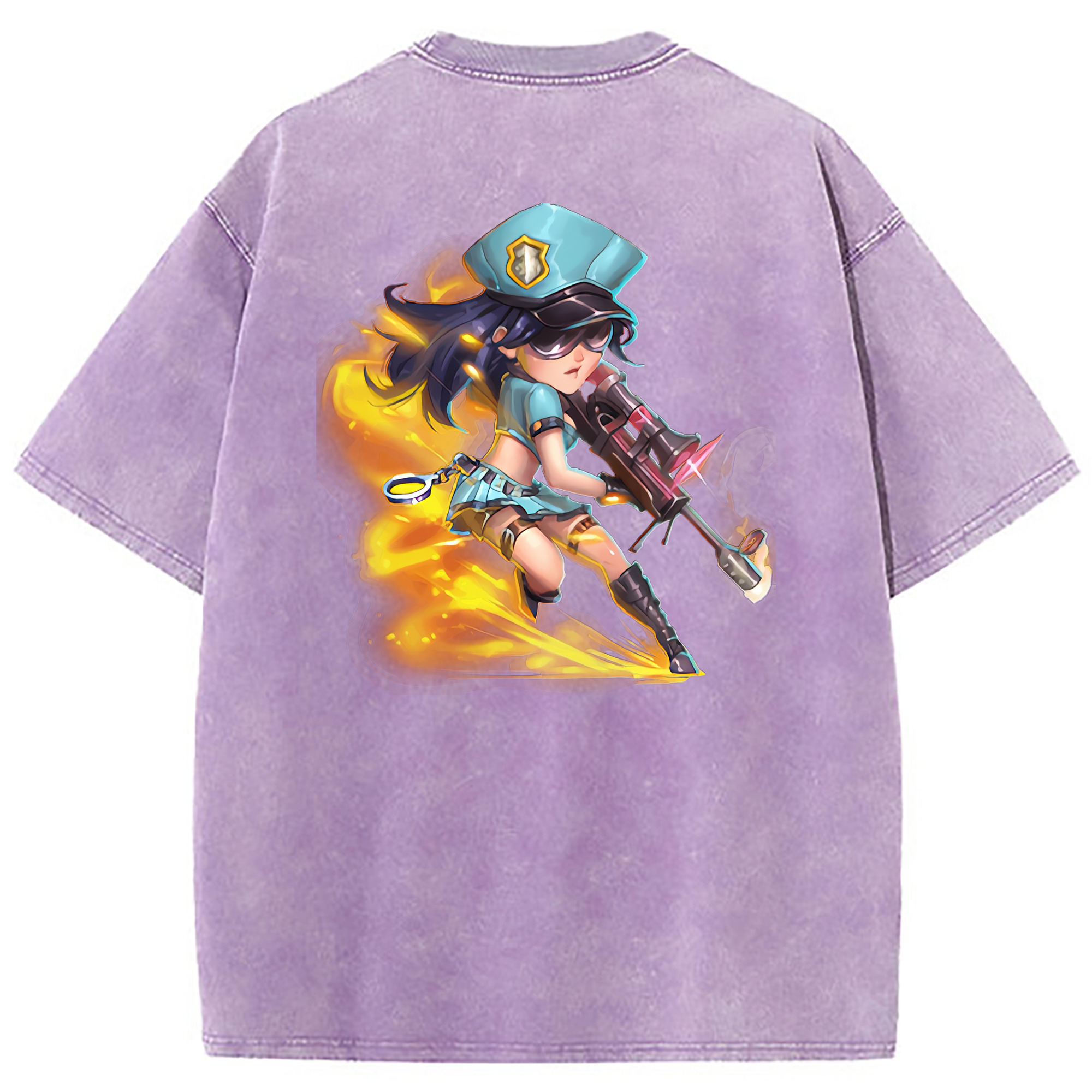 （画像用） リーグ・オブ・レジェンド League of Legends LOL 綿100% ヴィンテージ風 半袖Tシャツ（背面プリント）