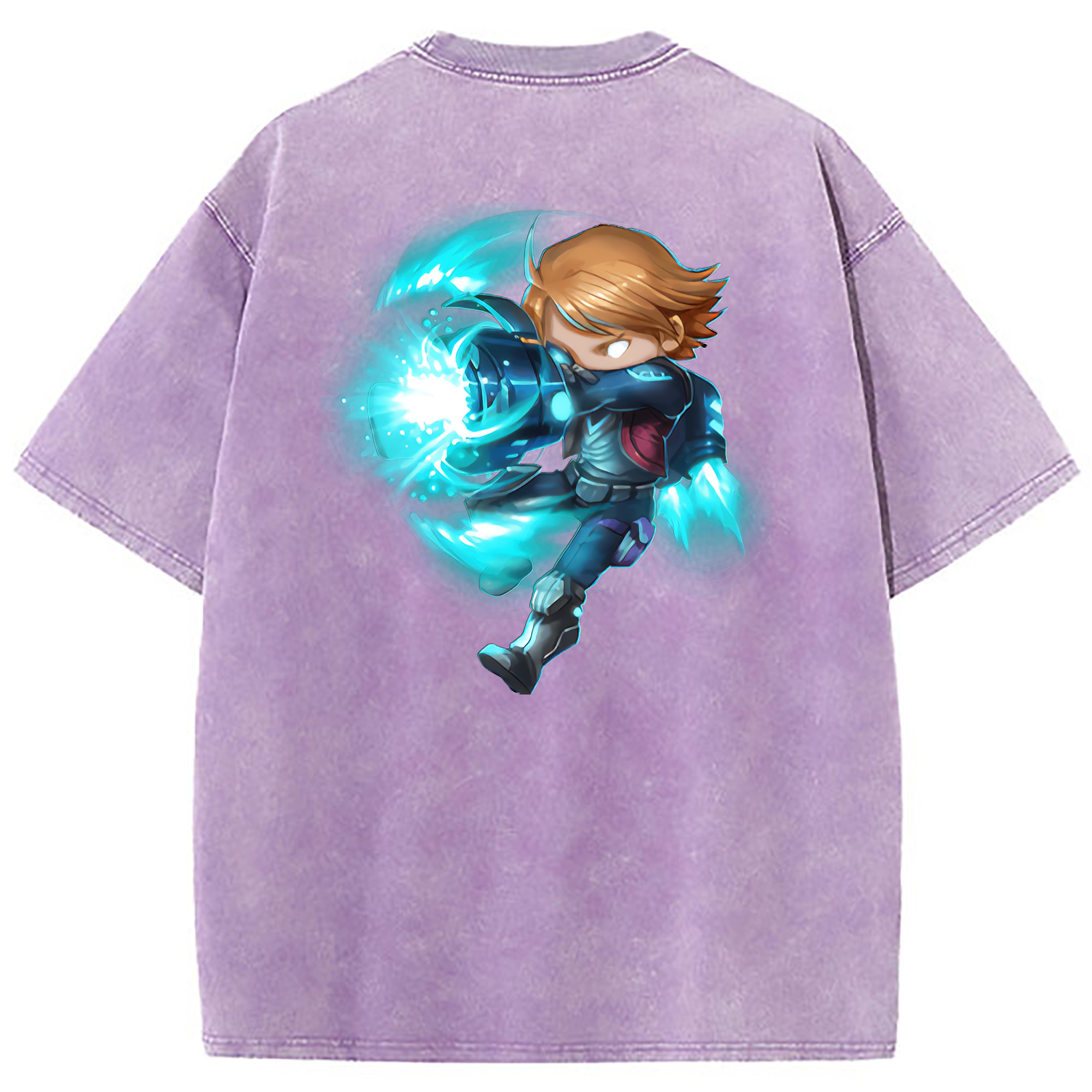 （画像用） リーグ・オブ・レジェンド League of Legends LOL 綿100% ヴィンテージ風 半袖Tシャツ（背面プリント）