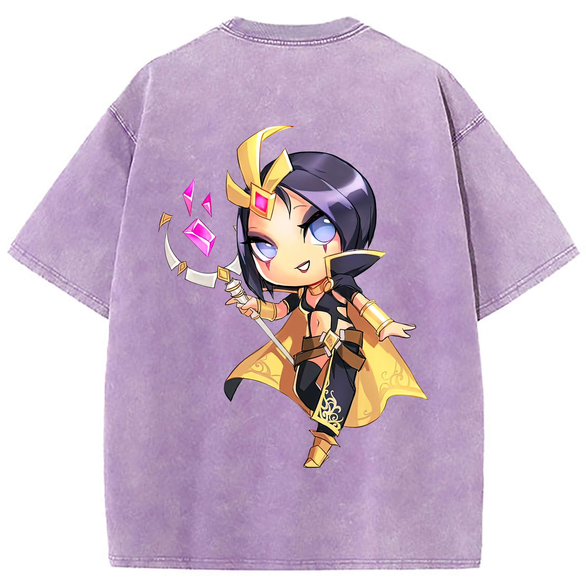 （画像用） リーグ・オブ・レジェンド League of Legends LOL 綿100% ヴィンテージ風 半袖Tシャツ（背面プリント）