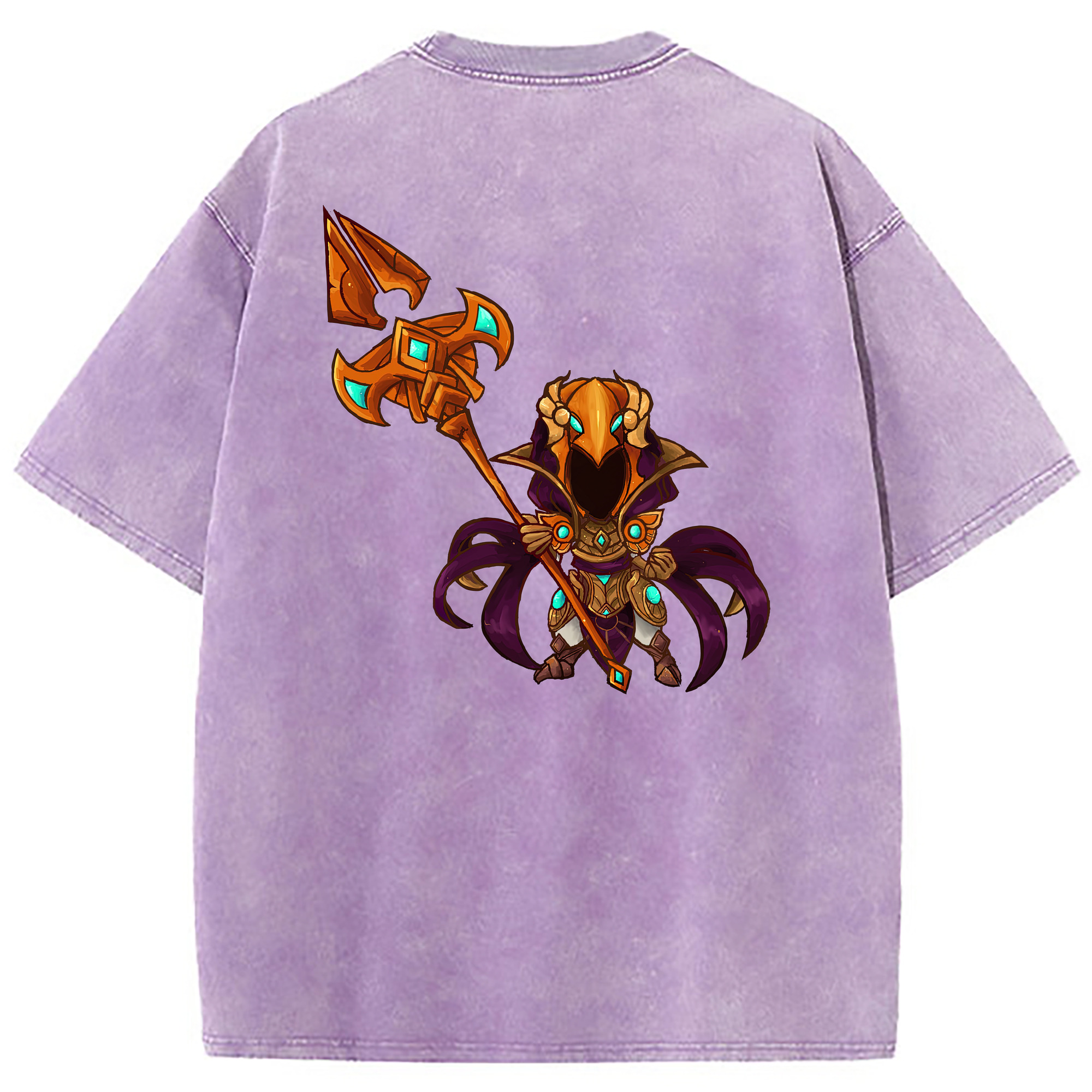 （画像用） リーグ・オブ・レジェンド League of Legends LOL 綿100% ヴィンテージ風 半袖Tシャツ（背面プリント）