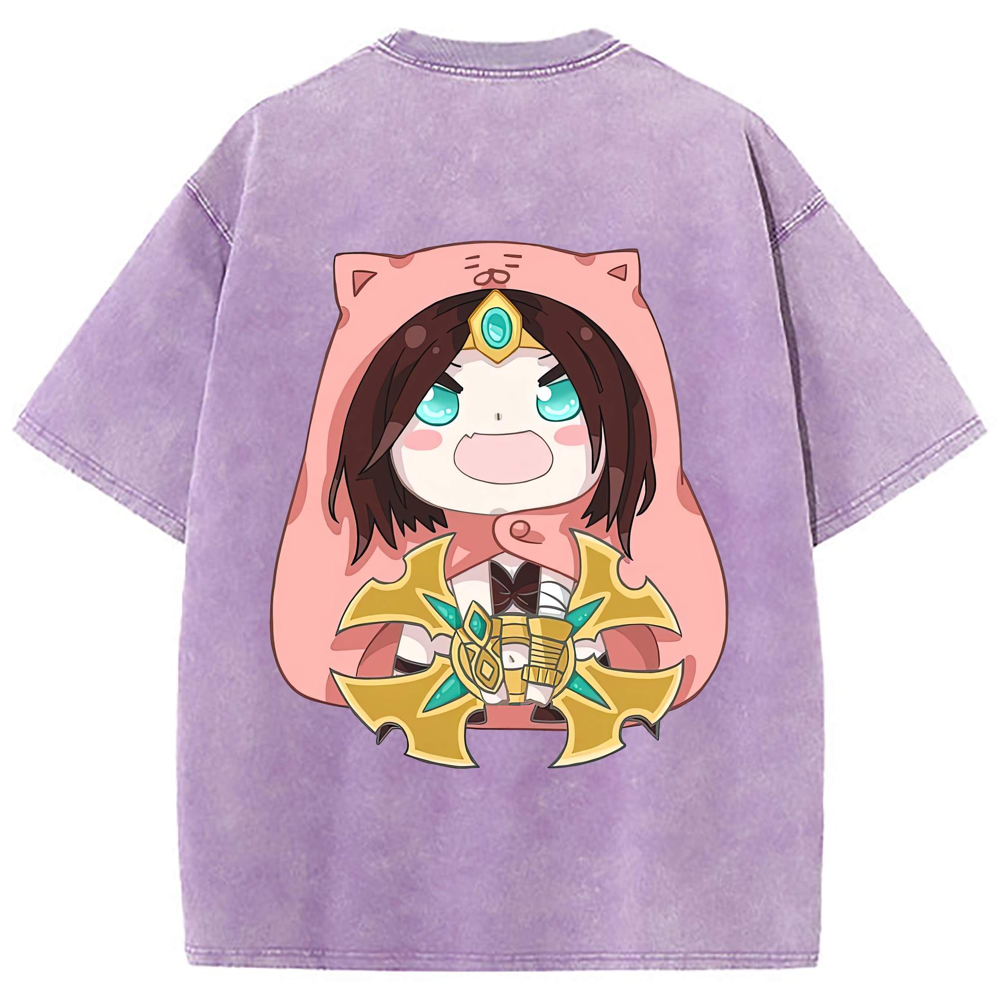 （画像用） リーグ・オブ・レジェンド League of Legends LOL 綿100% ヴィンテージ風 半袖Tシャツ（背面プリント）
