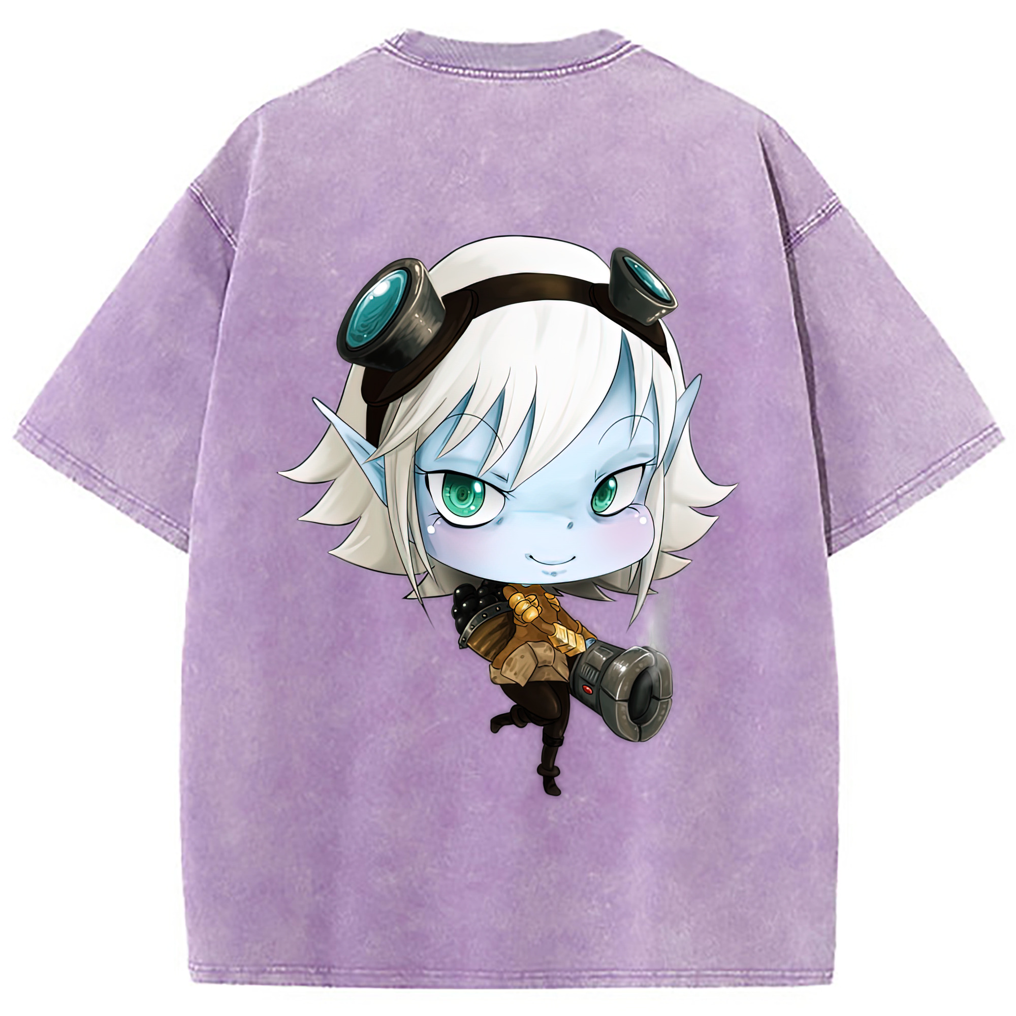 （画像用） リーグ・オブ・レジェンド League of Legends LOL 綿100% ヴィンテージ風 半袖Tシャツ（背面プリント）