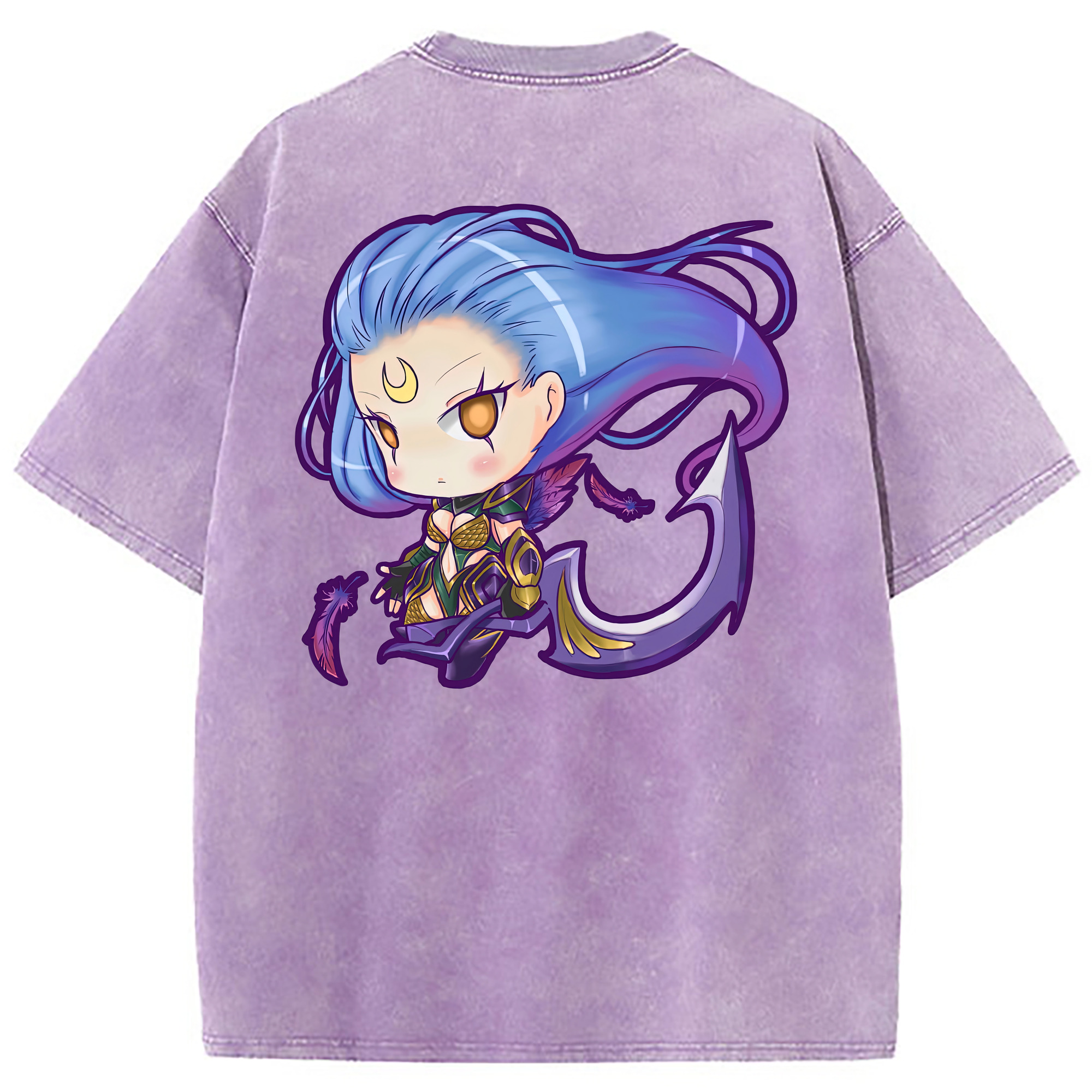（画像用） リーグ・オブ・レジェンド League of Legends LOL 綿100% ヴィンテージ風 半袖Tシャツ（背面プリント）