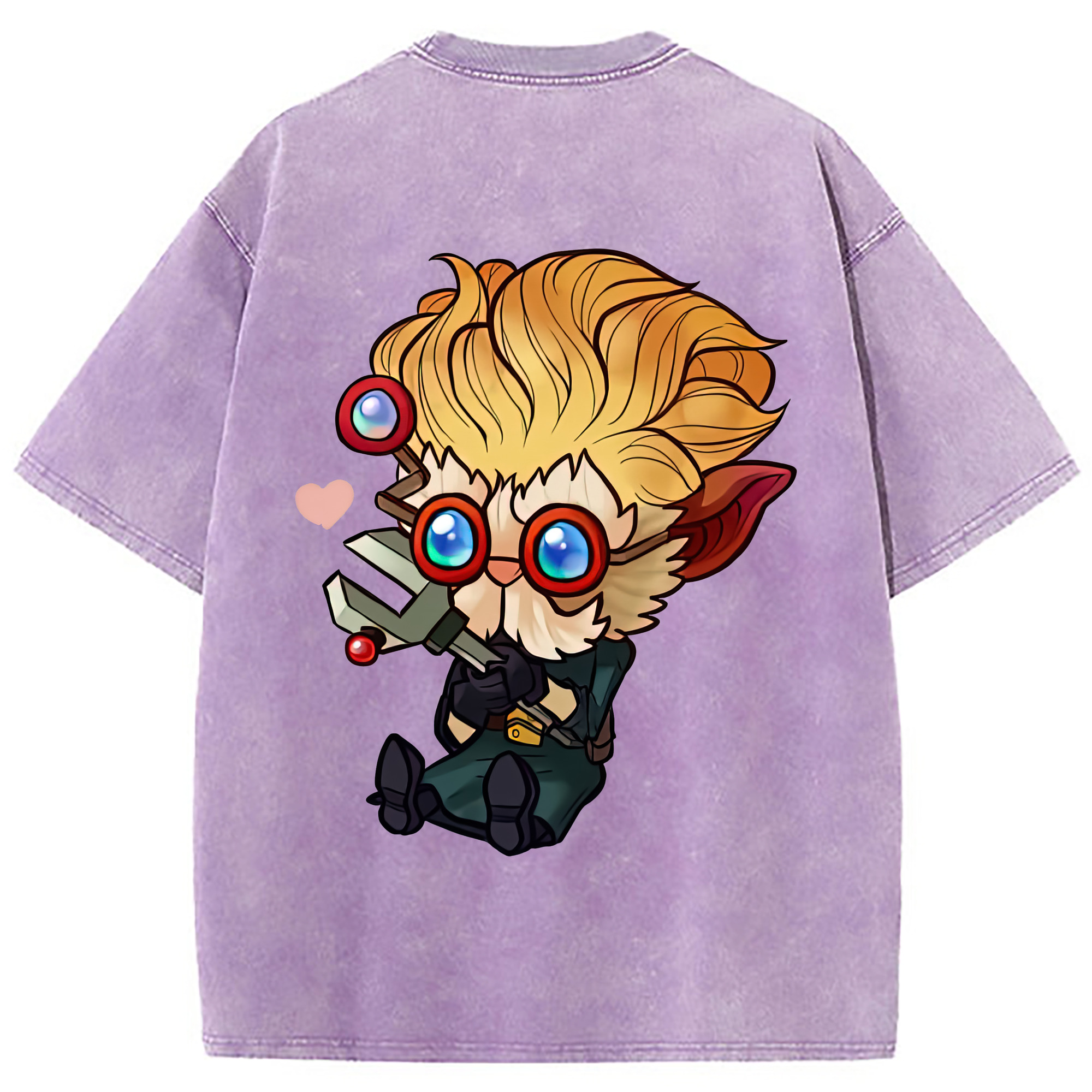 （画像用） リーグ・オブ・レジェンド League of Legends LOL 綿100% ヴィンテージ風 半袖Tシャツ（背面プリント）