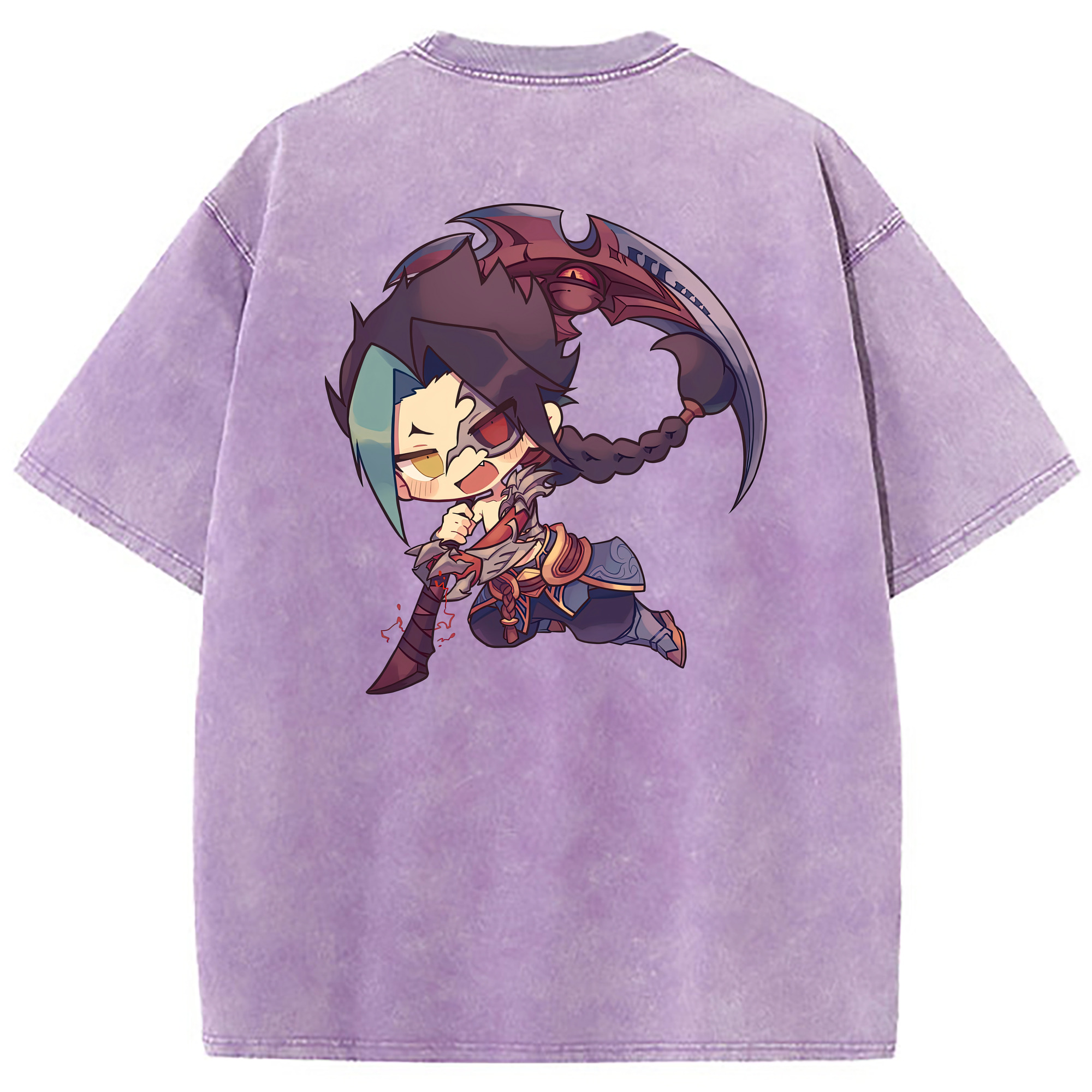 （画像用） リーグ・オブ・レジェンド League of Legends LOL 綿100% ヴィンテージ風 半袖Tシャツ（背面プリント）