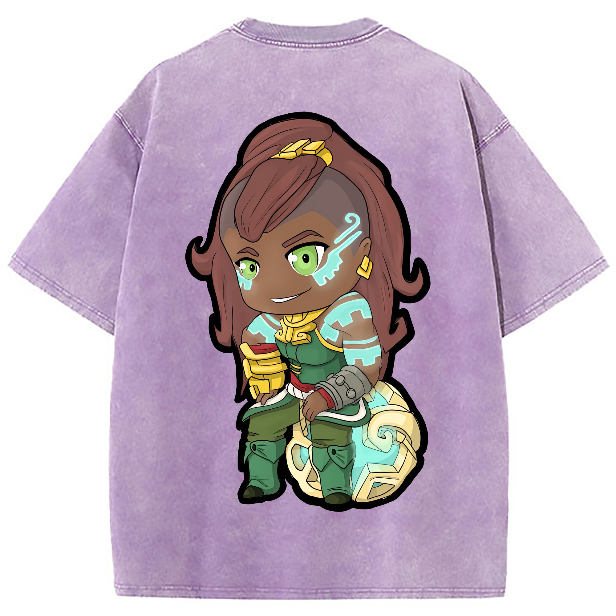（画像用） リーグ・オブ・レジェンド League of Legends LOL 綿100% ヴィンテージ風 半袖Tシャツ（背面プリント）
