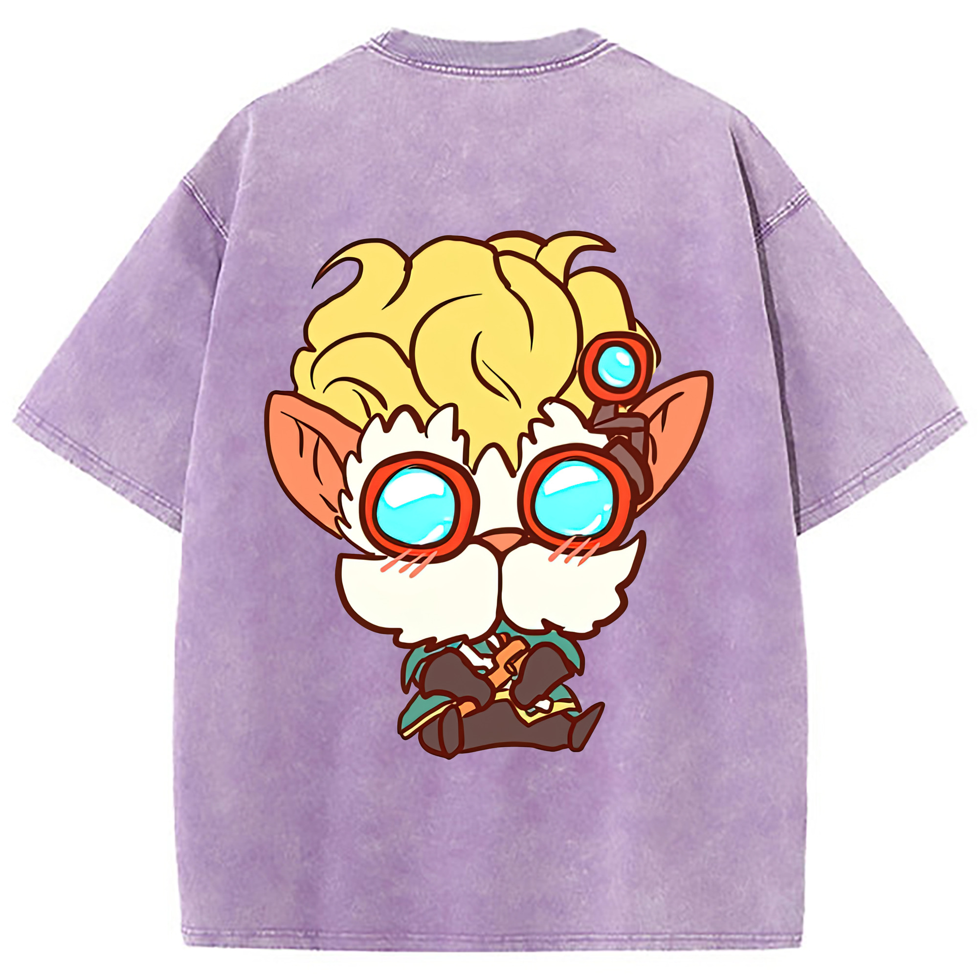 （画像用） リーグ・オブ・レジェンド League of Legends LOL 綿100% ヴィンテージ風 半袖Tシャツ（背面プリント）