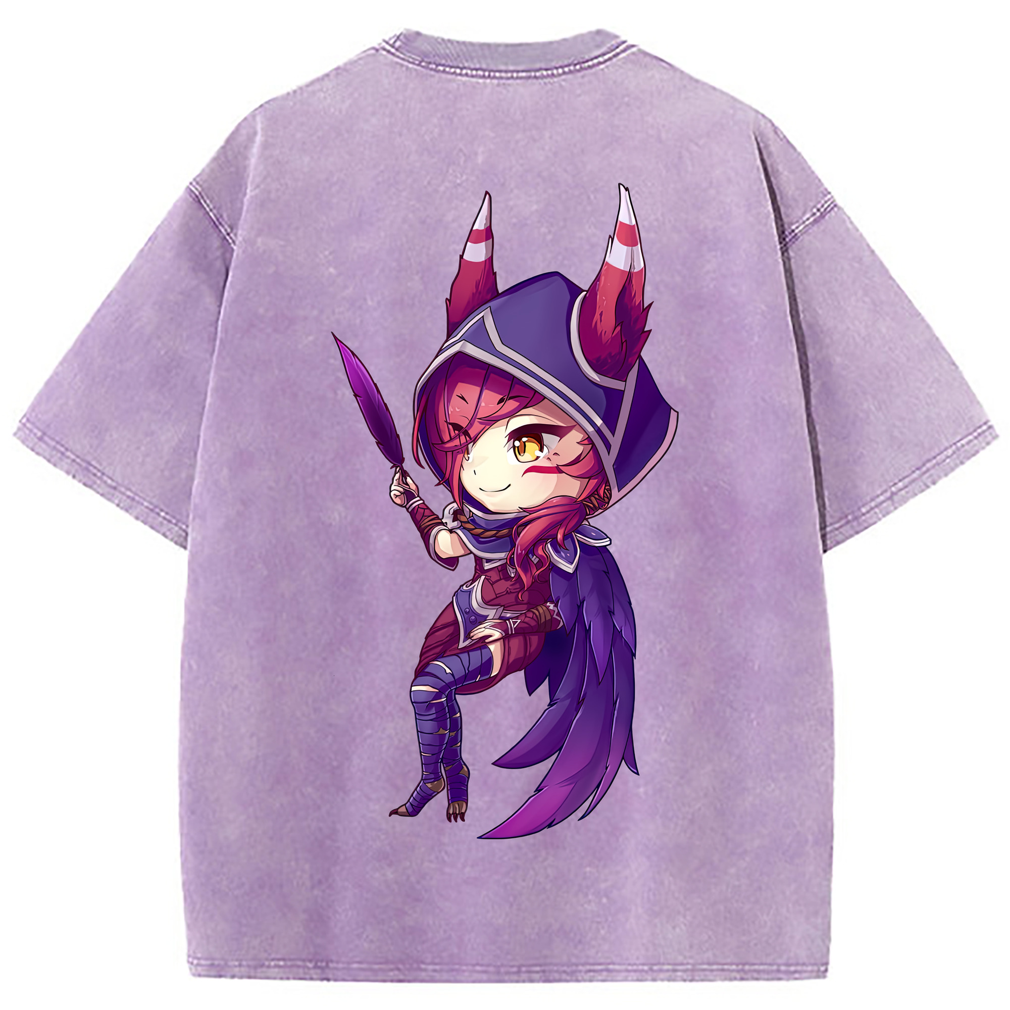 （画像用） リーグ・オブ・レジェンド League of Legends LOL 綿100% ヴィンテージ風 半袖Tシャツ（背面プリント）