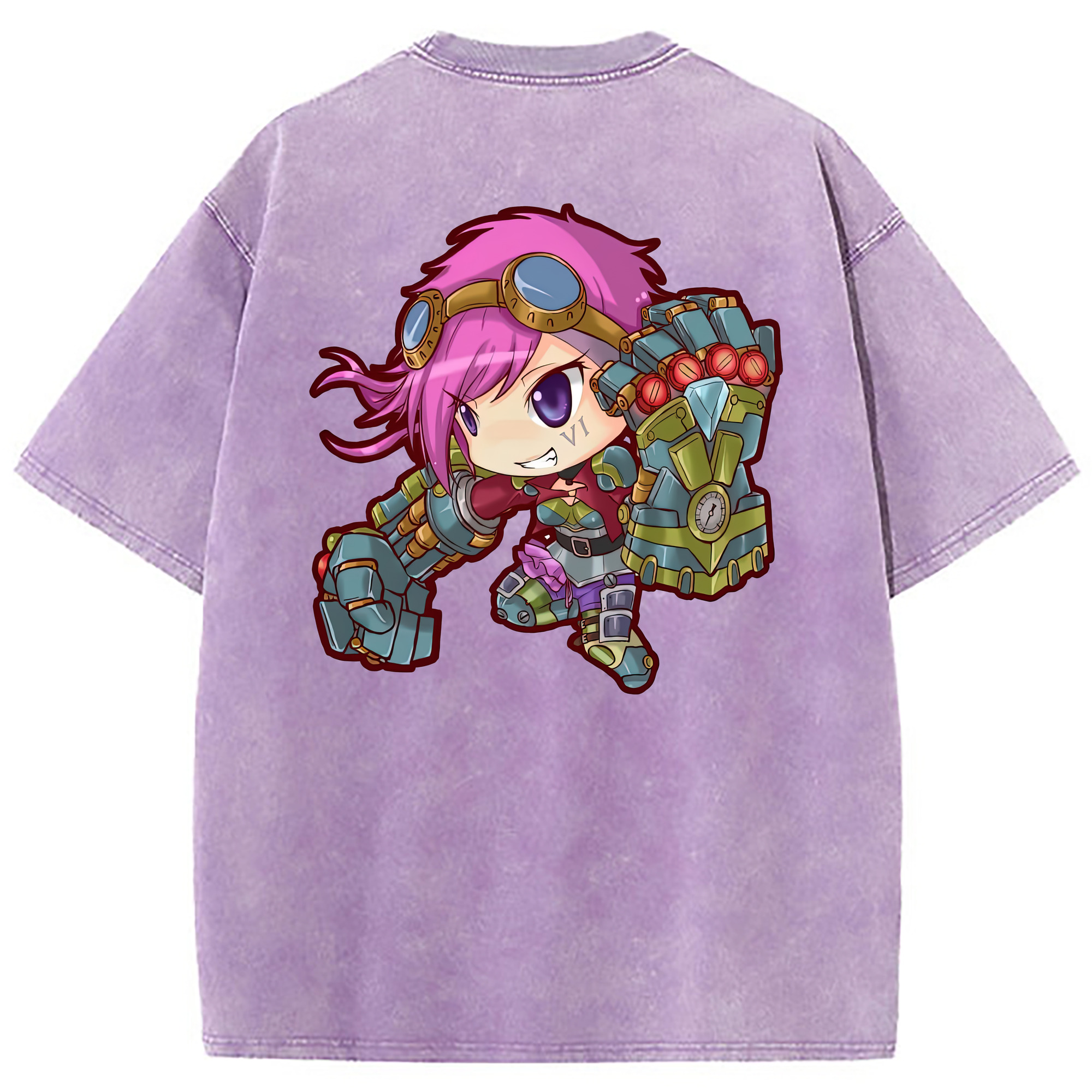 （画像用） リーグ・オブ・レジェンド League of Legends LOL 綿100% ヴィンテージ風 半袖Tシャツ（背面プリント）