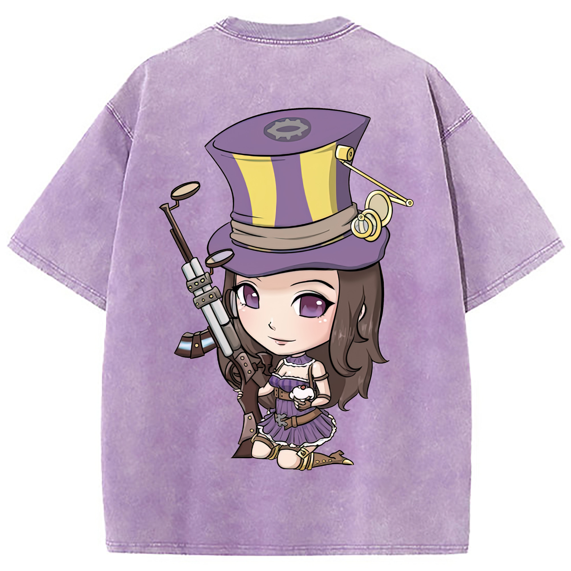 （画像用） リーグ・オブ・レジェンド League of Legends LOL 綿100% ヴィンテージ風 半袖Tシャツ（背面プリント）