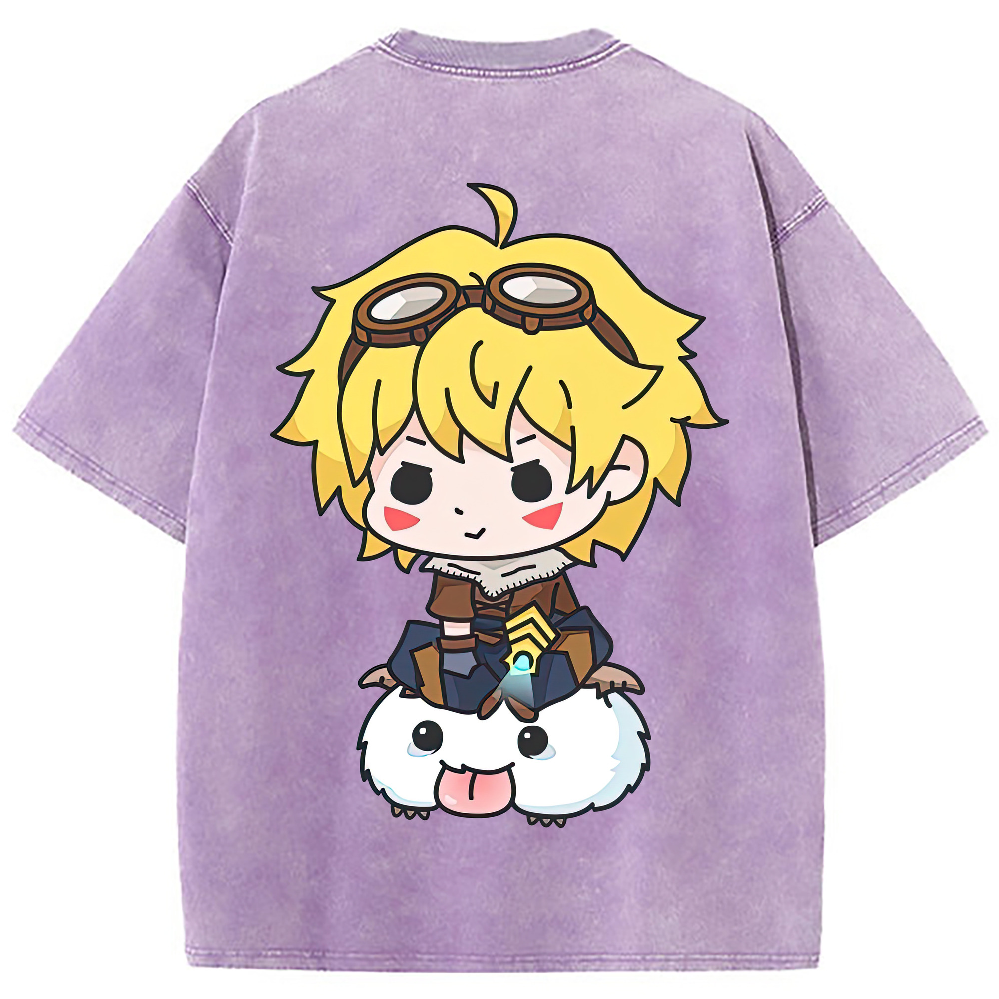 （画像用） リーグ・オブ・レジェンド League of Legends LOL 綿100% ヴィンテージ風 半袖Tシャツ（背面プリント）