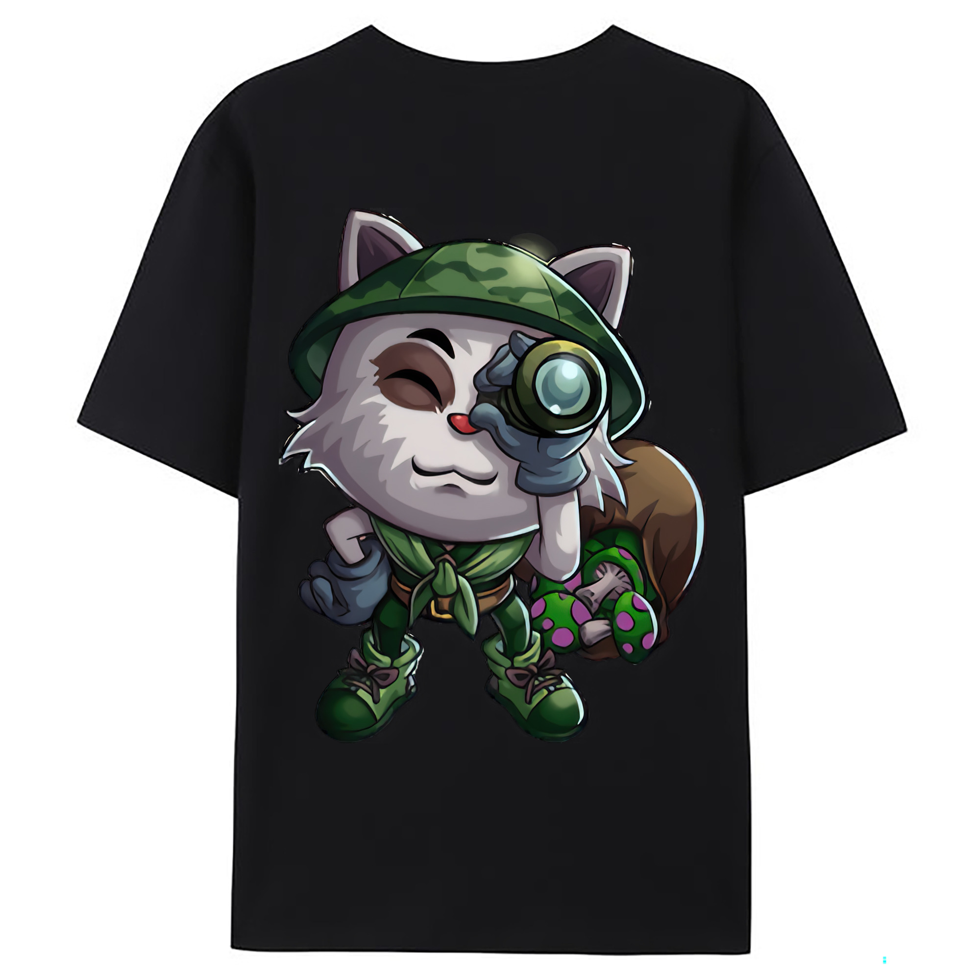 （画像用） リーグ・オブ・レジェンド League of Legends LOL 綿100％ メンズ半袖Tシャツ（バックプリント） 通気性
