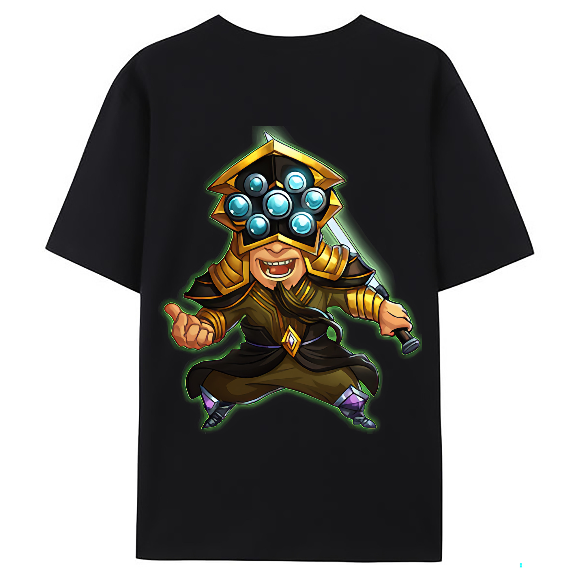 （画像用） リーグ・オブ・レジェンド League of Legends LOL 綿100％ メンズ半袖Tシャツ（バックプリント） 通気性