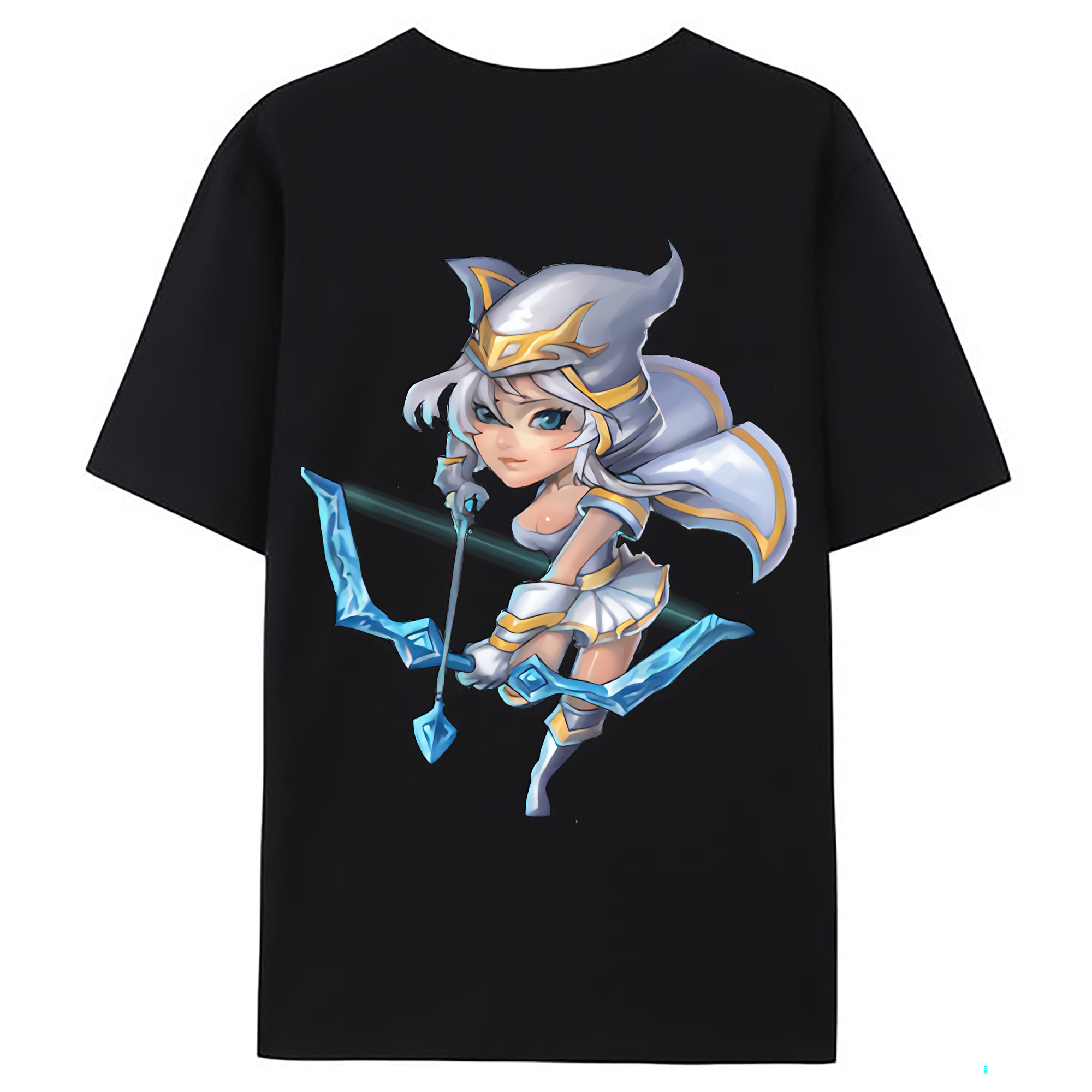 （画像用） リーグ・オブ・レジェンド League of Legends LOL 綿100％ メンズ半袖Tシャツ（バックプリント） 通気性