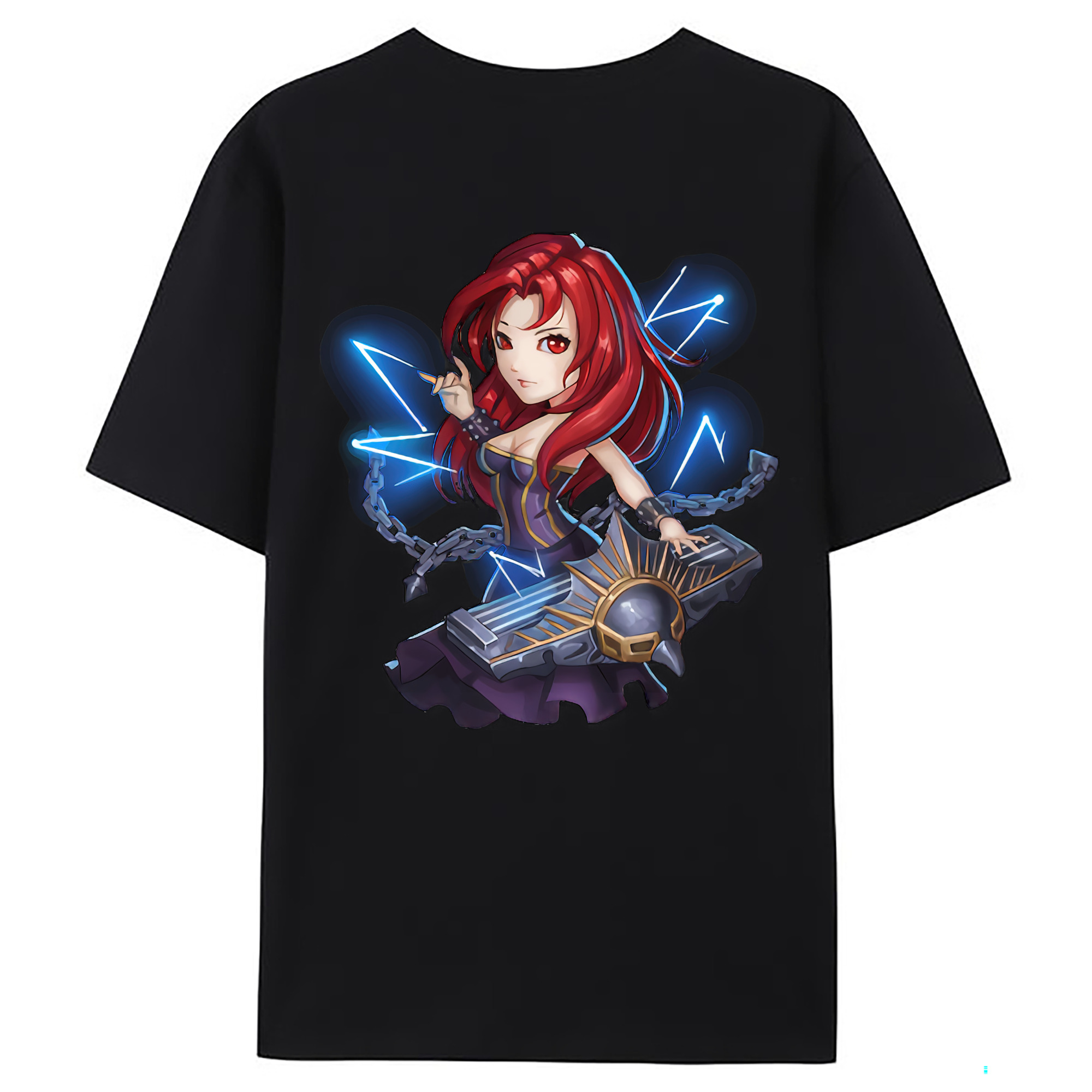 （画像用） リーグ・オブ・レジェンド League of Legends LOL 綿100％ メンズ半袖Tシャツ（バックプリント） 通気性