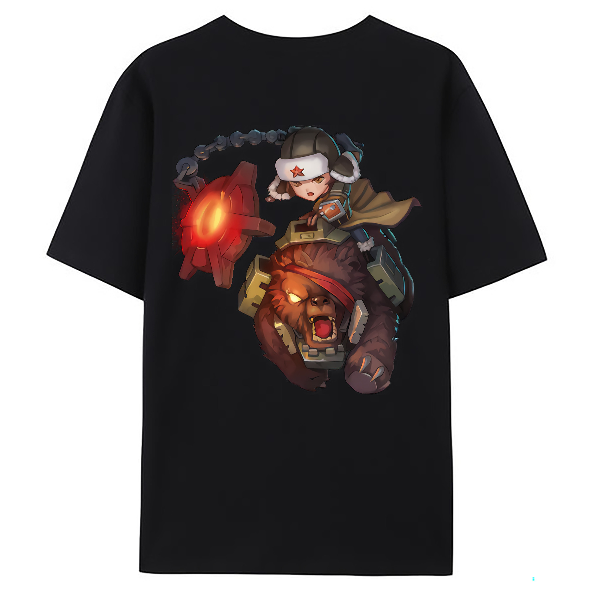 （画像用） リーグ・オブ・レジェンド League of Legends LOL 綿100％ メンズ半袖Tシャツ（バックプリント） 通気性