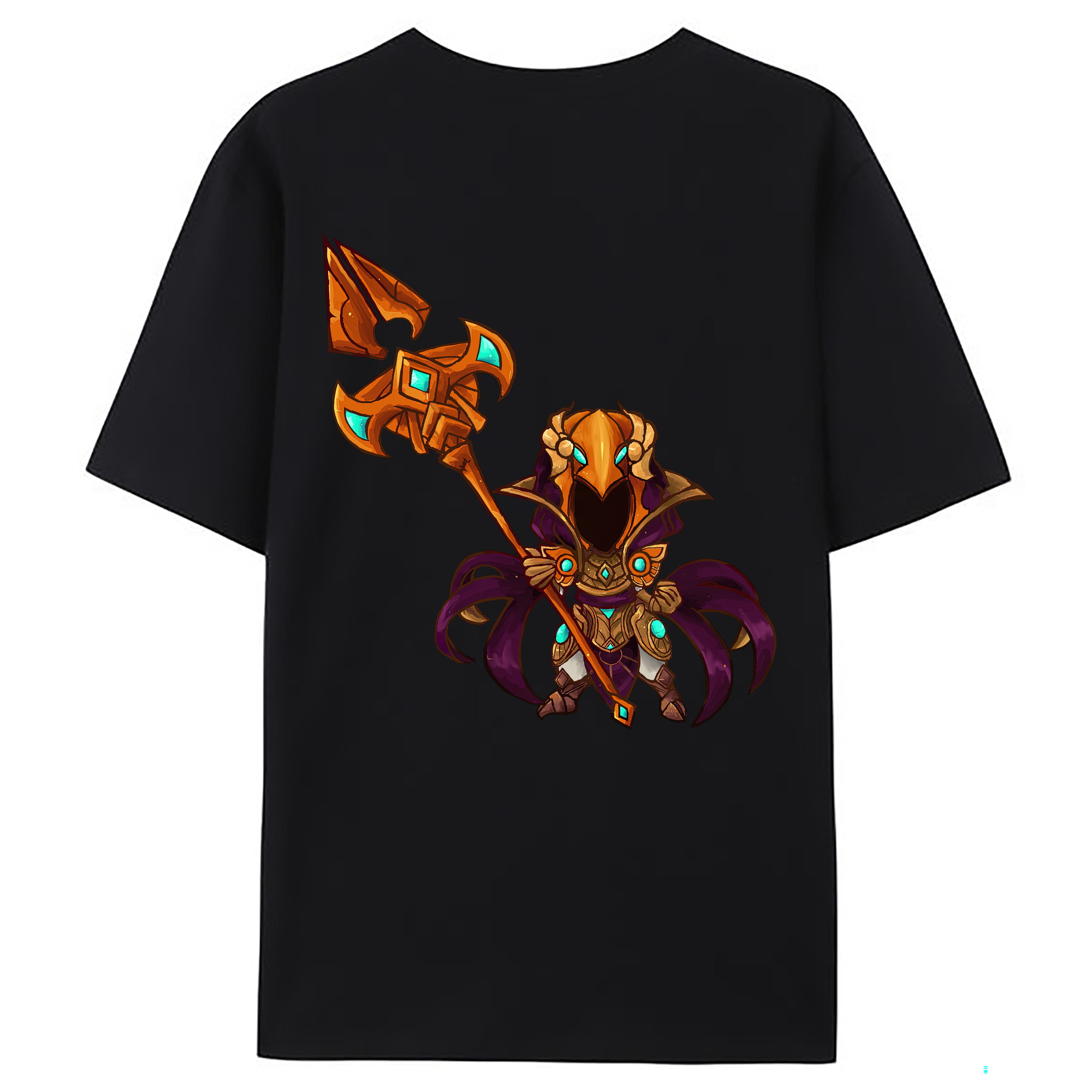 （画像用） リーグ・オブ・レジェンド League of Legends LOL 綿100％ メンズ半袖Tシャツ（バックプリント） 通気性
