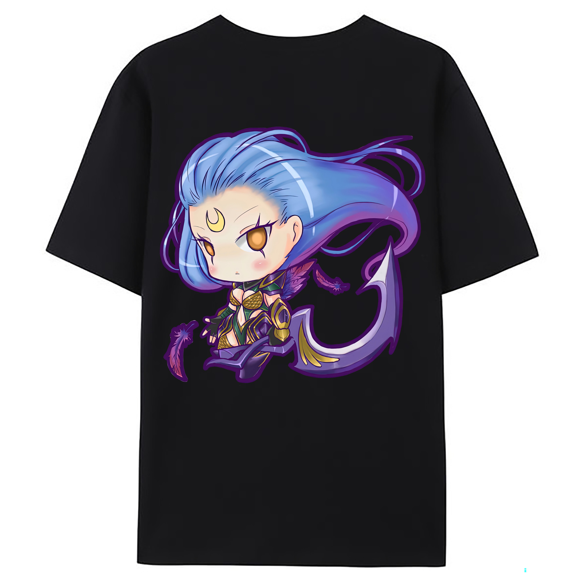 （画像用） リーグ・オブ・レジェンド League of Legends LOL 綿100％ メンズ半袖Tシャツ（バックプリント） 通気性