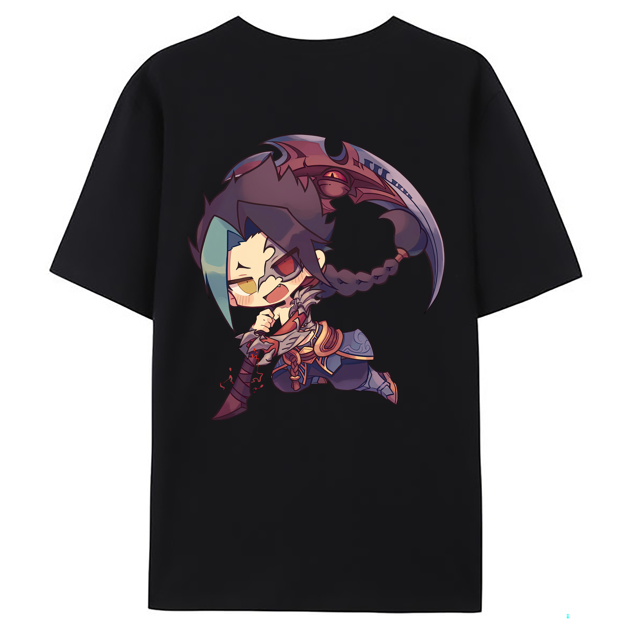 （画像用） リーグ・オブ・レジェンド League of Legends LOL 綿100％ メンズ半袖Tシャツ（バックプリント） 通気性