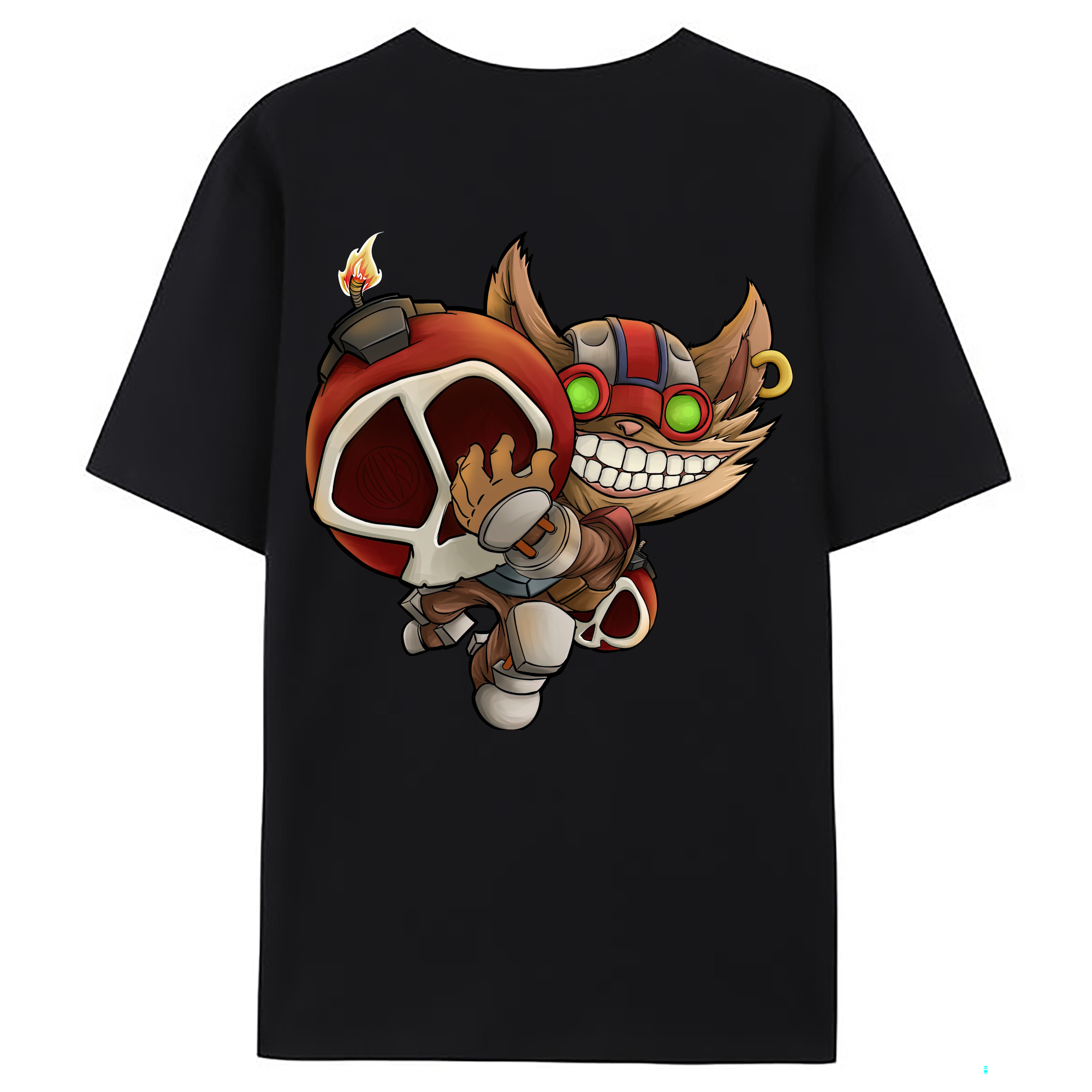 （画像用） リーグ・オブ・レジェンド League of Legends LOL 綿100％ メンズ半袖Tシャツ（バックプリント） 通気性