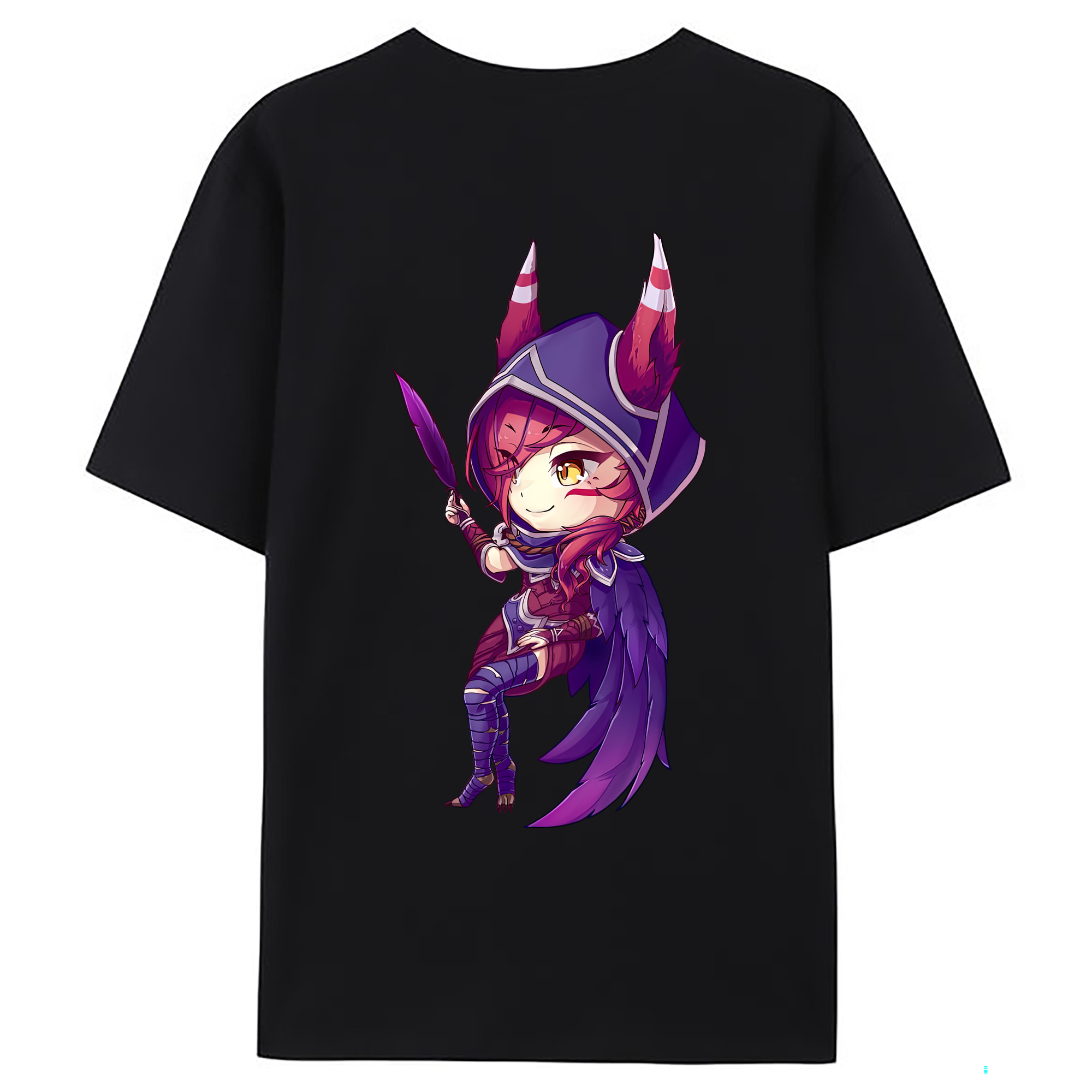 （画像用） リーグ・オブ・レジェンド League of Legends LOL 綿100％ メンズ半袖Tシャツ（バックプリント） 通気性