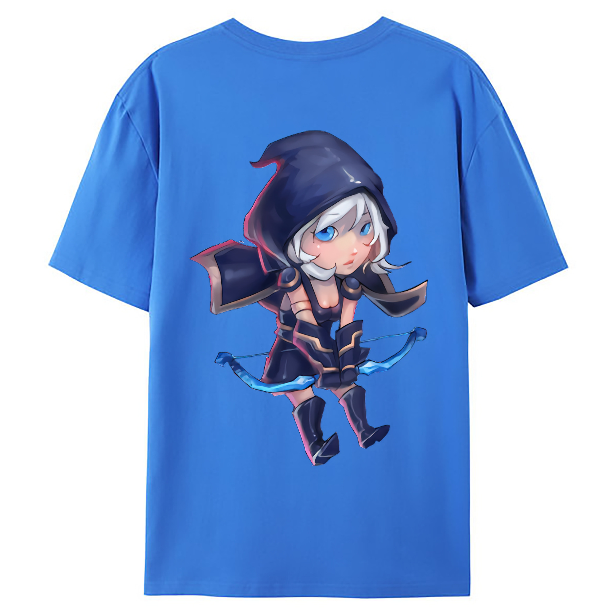 （画像用） リーグ・オブ・レジェンド League of Legends LOL 綿100％ メンズ半袖Tシャツ（バックプリント） 通気性