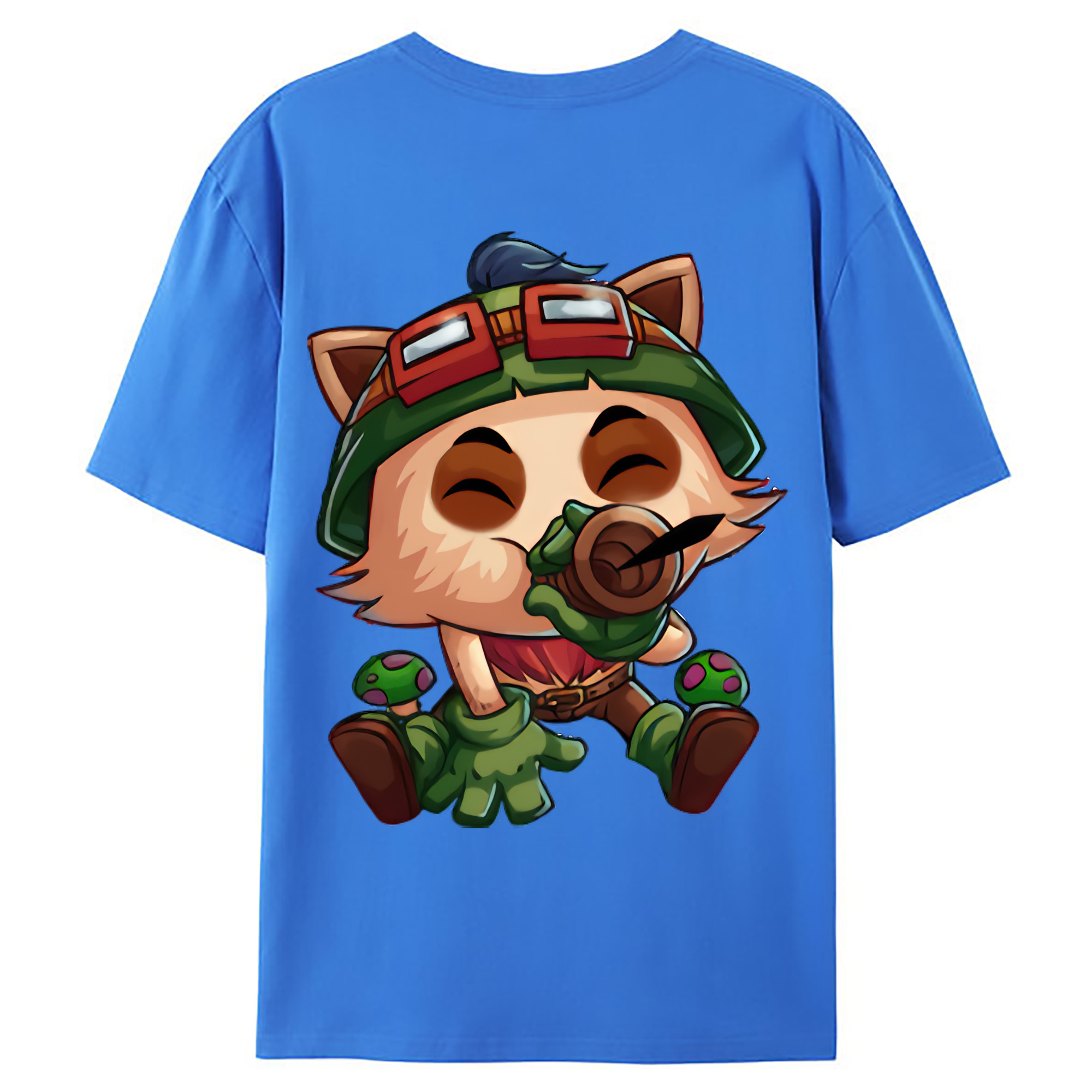 （画像用） リーグ・オブ・レジェンド League of Legends LOL 綿100％ メンズ半袖Tシャツ（バックプリント） 通気性