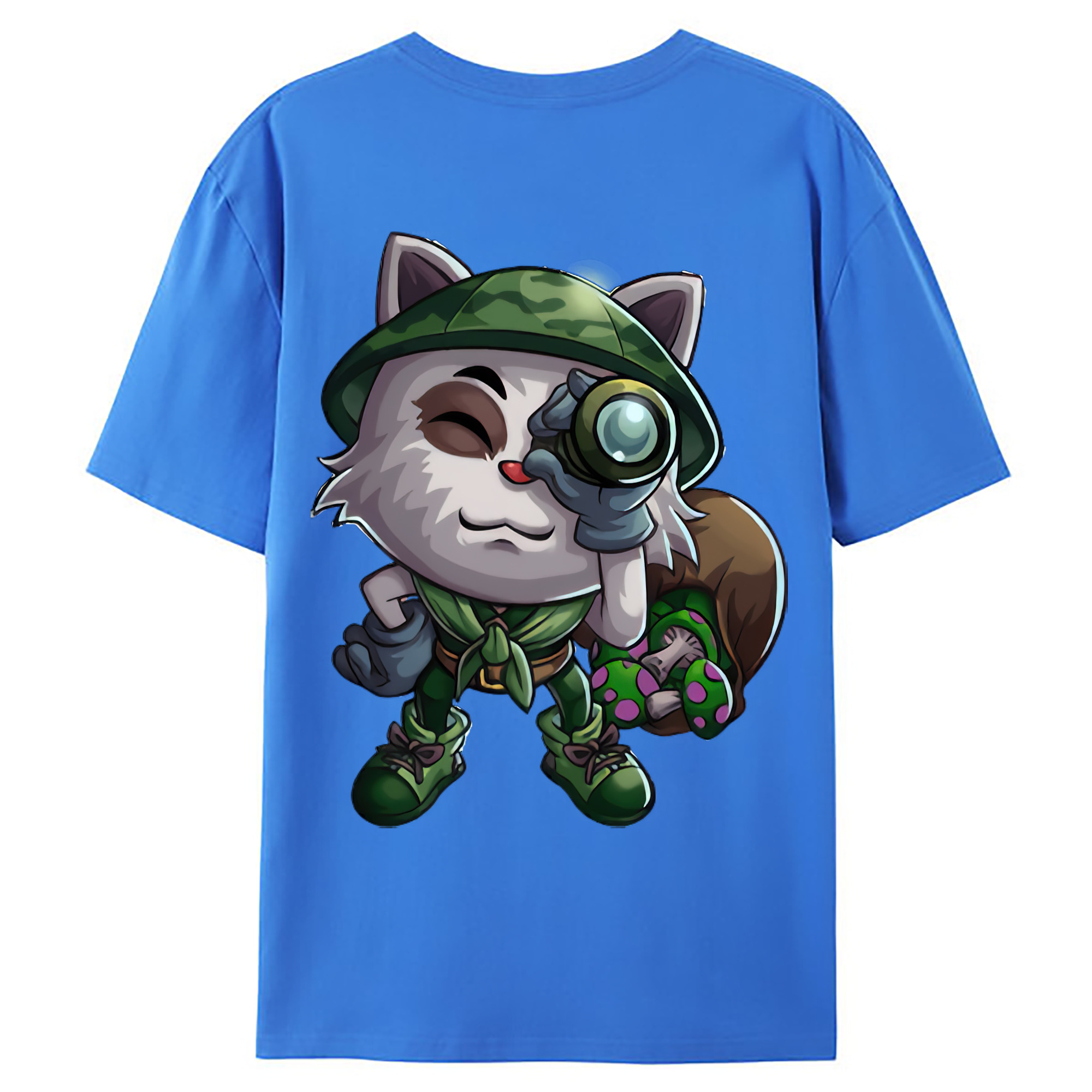（画像用） リーグ・オブ・レジェンド League of Legends LOL 綿100％ メンズ半袖Tシャツ（バックプリント） 通気性