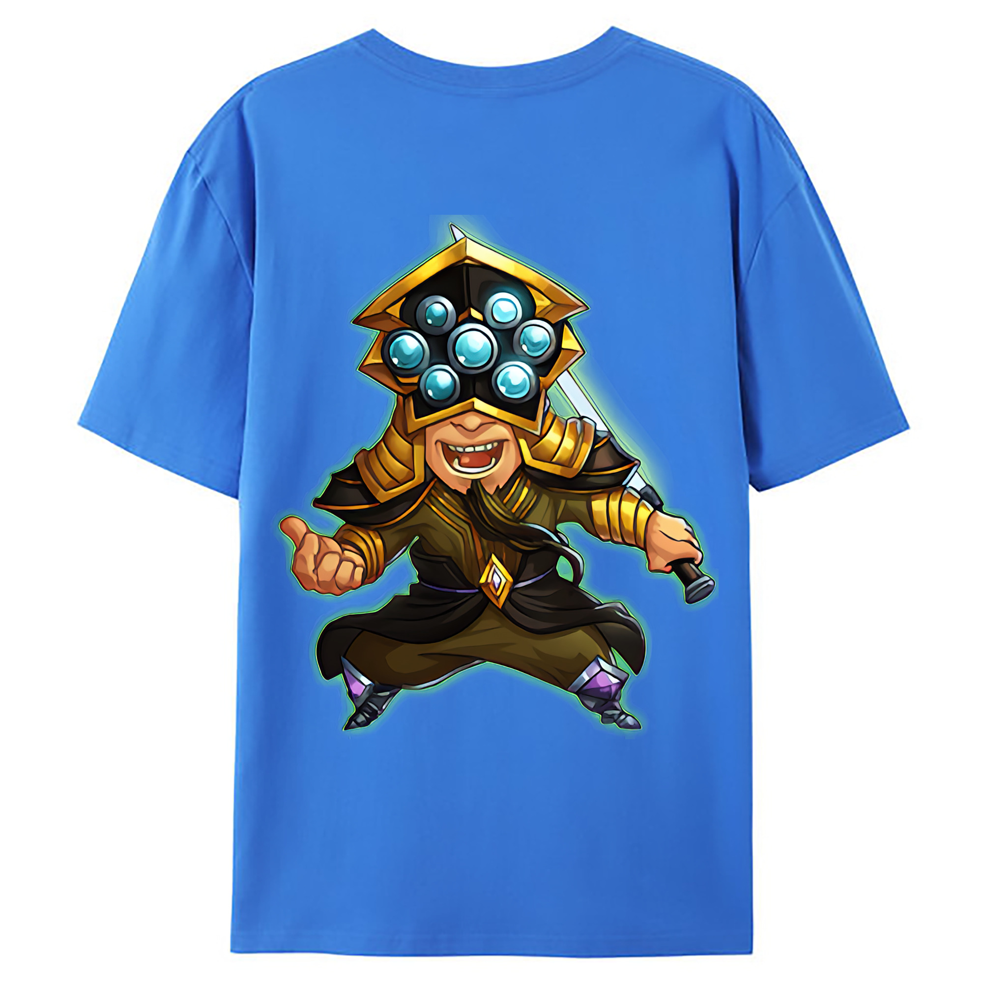 （画像用） リーグ・オブ・レジェンド League of Legends LOL 綿100％ メンズ半袖Tシャツ（バックプリント） 通気性