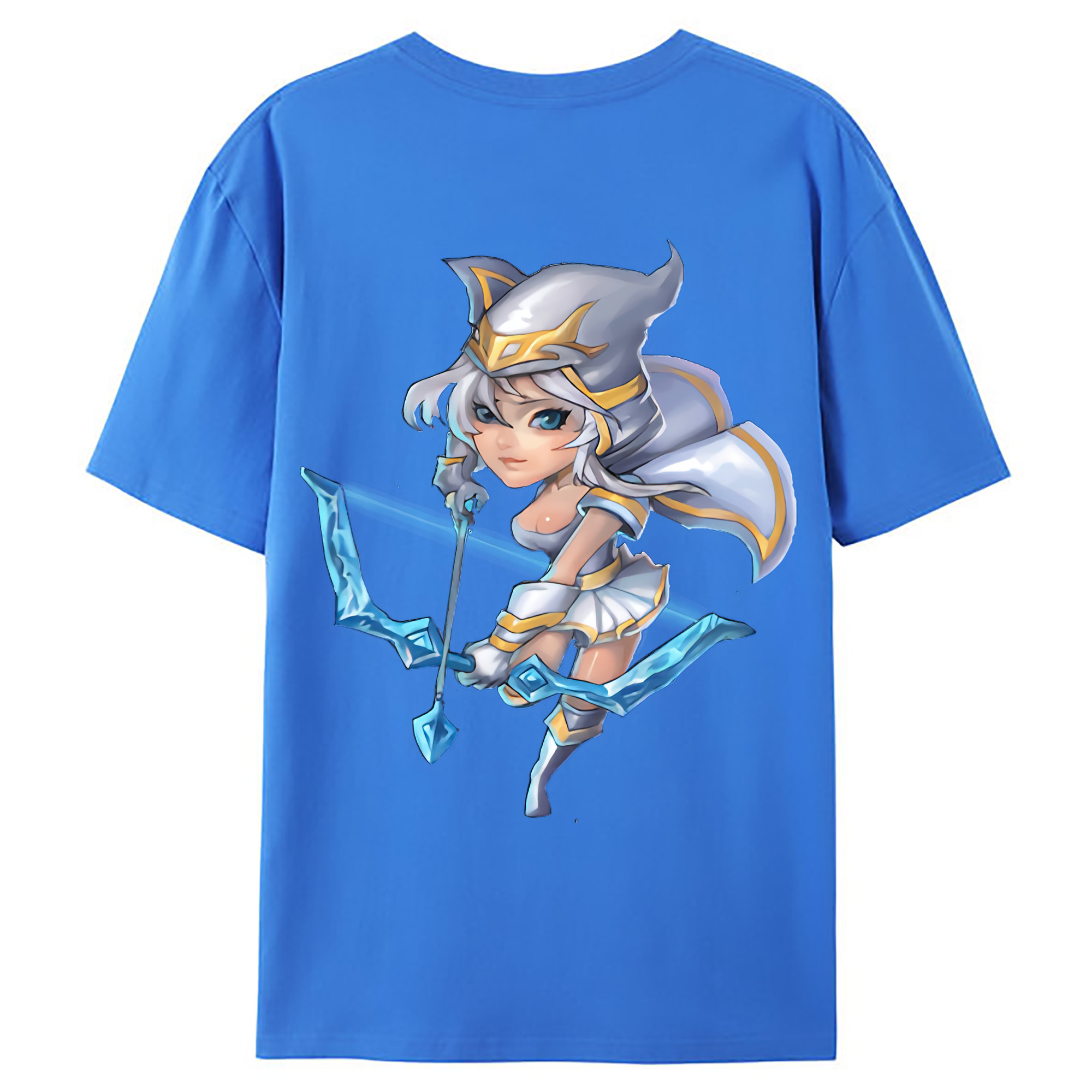 （画像用） リーグ・オブ・レジェンド League of Legends LOL 綿100％ メンズ半袖Tシャツ（バックプリント） 通気性