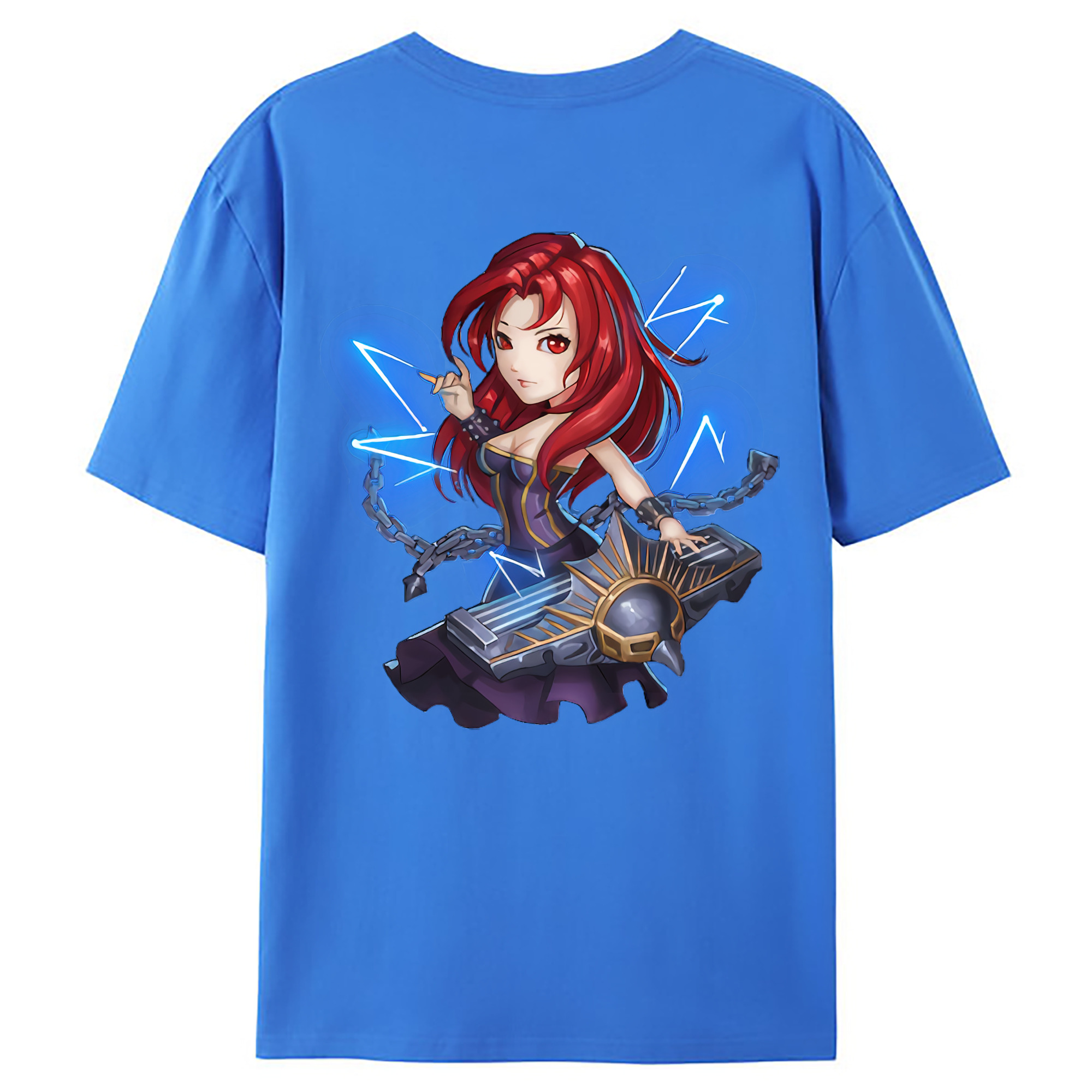 （画像用） リーグ・オブ・レジェンド League of Legends LOL 綿100％ メンズ半袖Tシャツ（バックプリント） 通気性