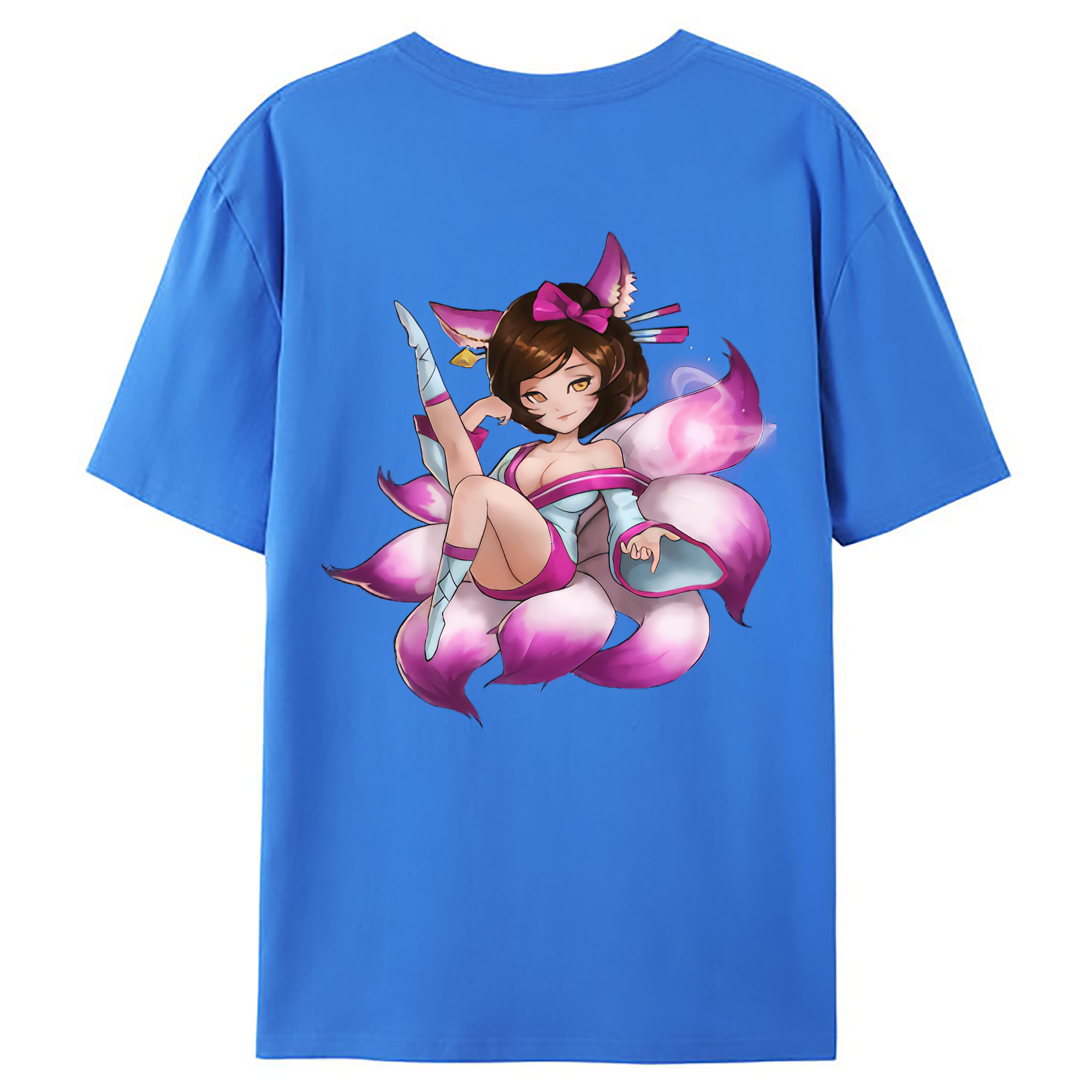 （画像用） リーグ・オブ・レジェンド League of Legends LOL 綿100％ メンズ半袖Tシャツ（バックプリント） 通気性