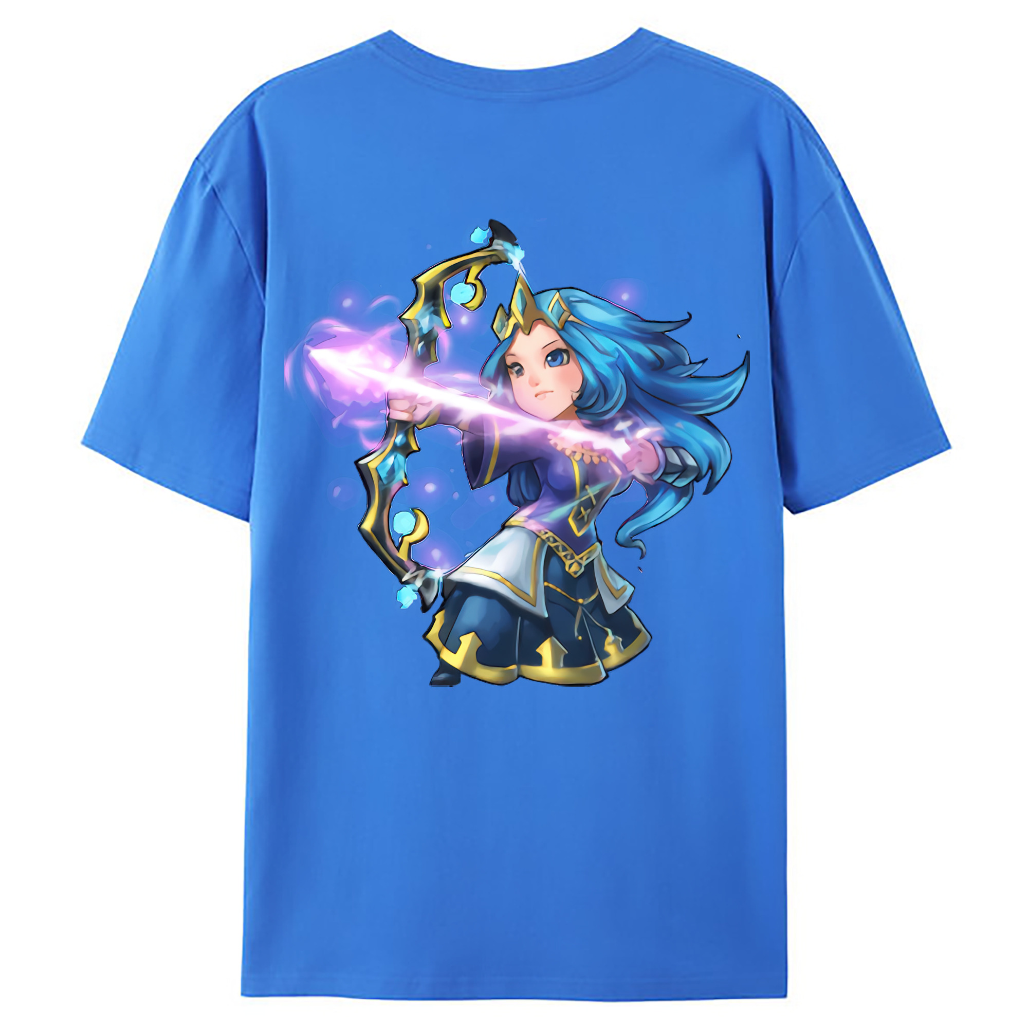 （画像用） リーグ・オブ・レジェンド League of Legends LOL 綿100％ メンズ半袖Tシャツ（バックプリント） 通気性