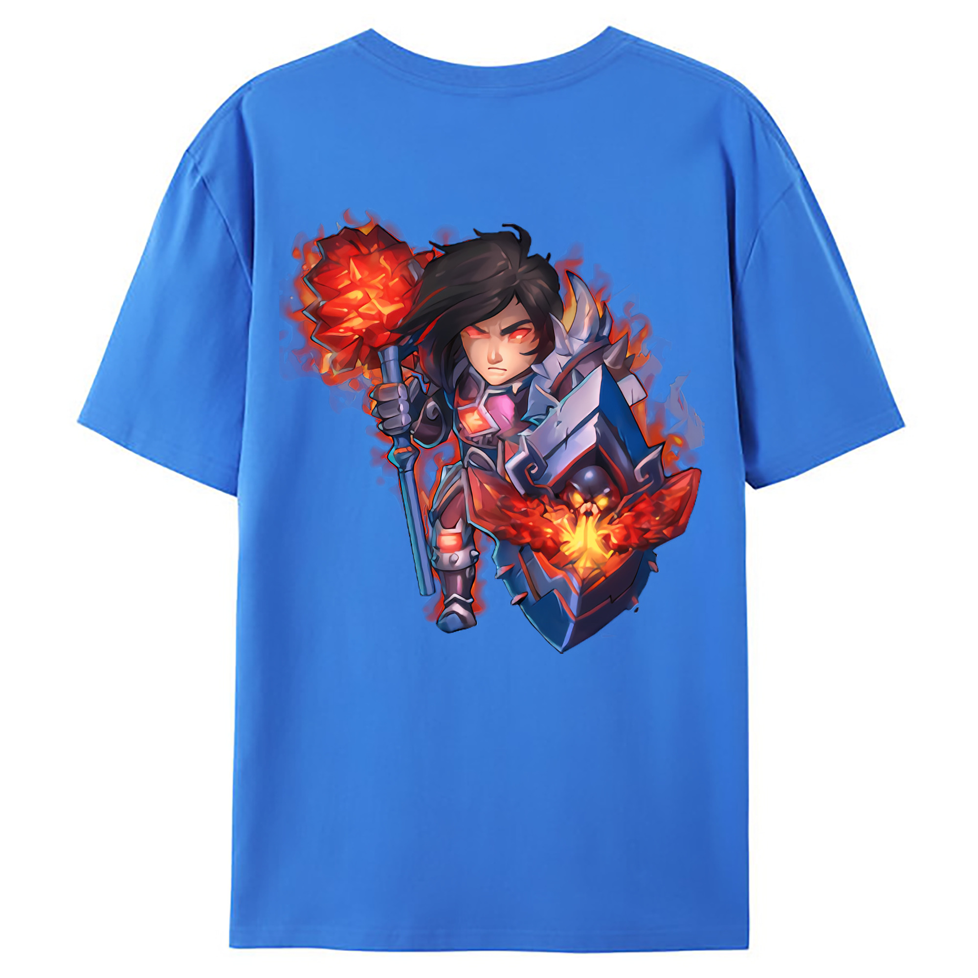 （画像用） リーグ・オブ・レジェンド League of Legends LOL 綿100％ メンズ半袖Tシャツ（バックプリント） 通気性