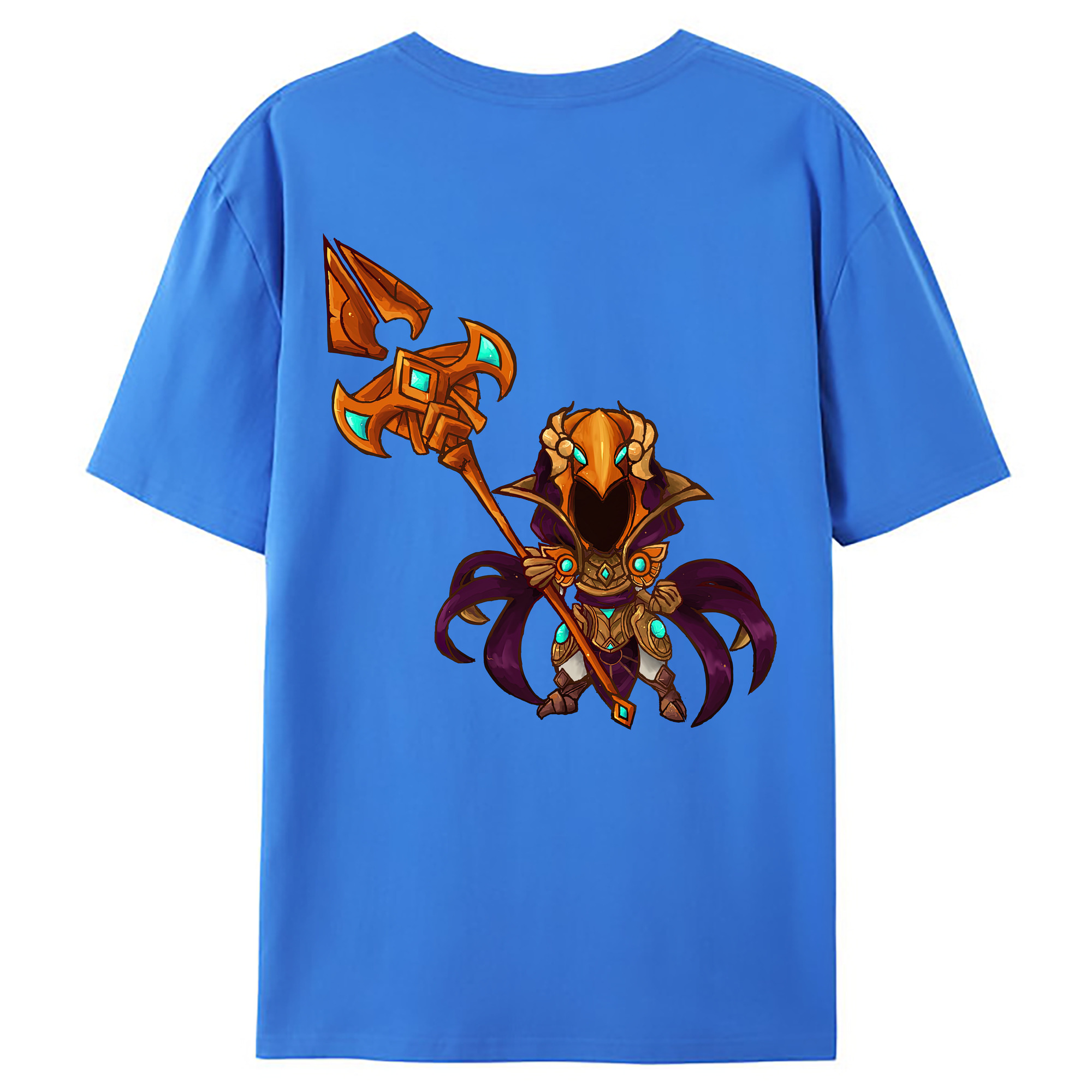 （画像用） リーグ・オブ・レジェンド League of Legends LOL 綿100％ メンズ半袖Tシャツ（バックプリント） 通気性