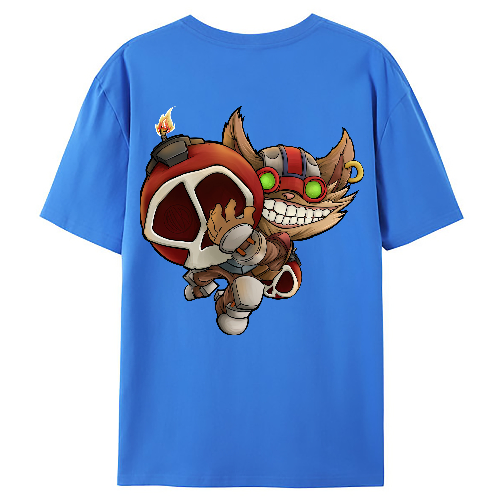 （画像用） リーグ・オブ・レジェンド League of Legends LOL 綿100％ メンズ半袖Tシャツ（バックプリント） 通気性