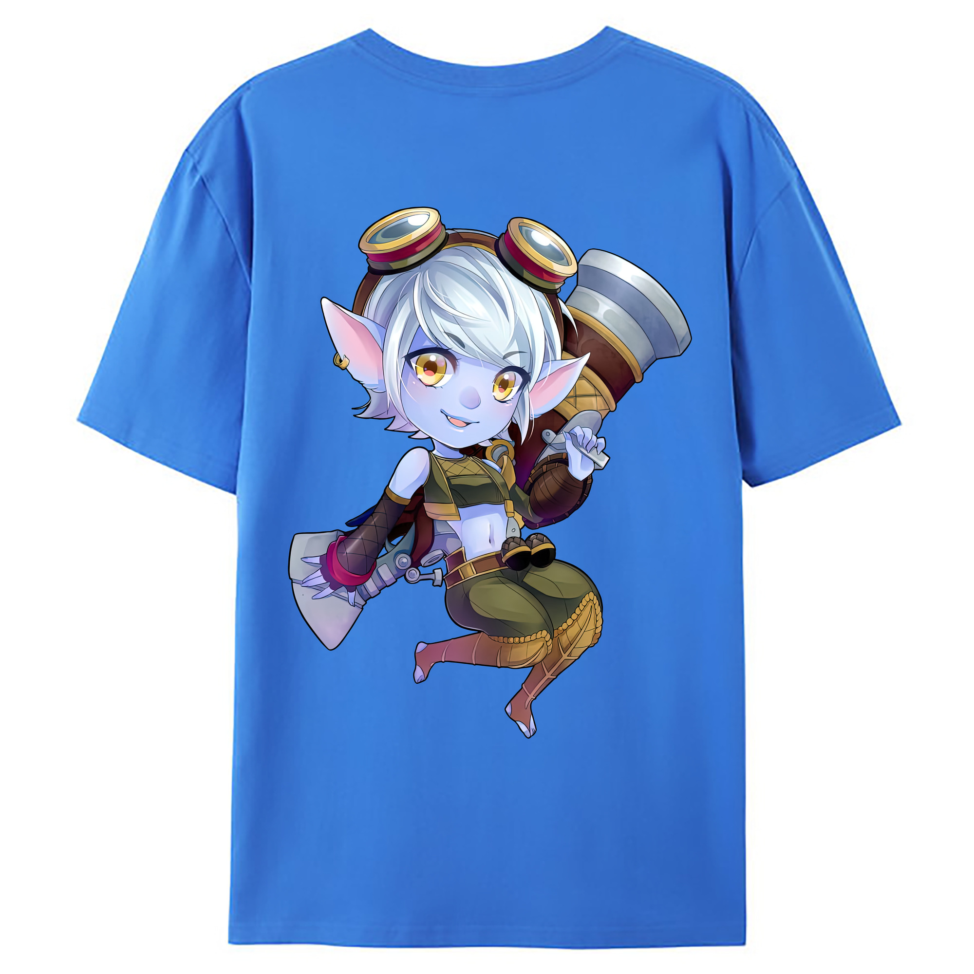 （画像用） リーグ・オブ・レジェンド League of Legends LOL 綿100％ メンズ半袖Tシャツ（バックプリント） 通気性