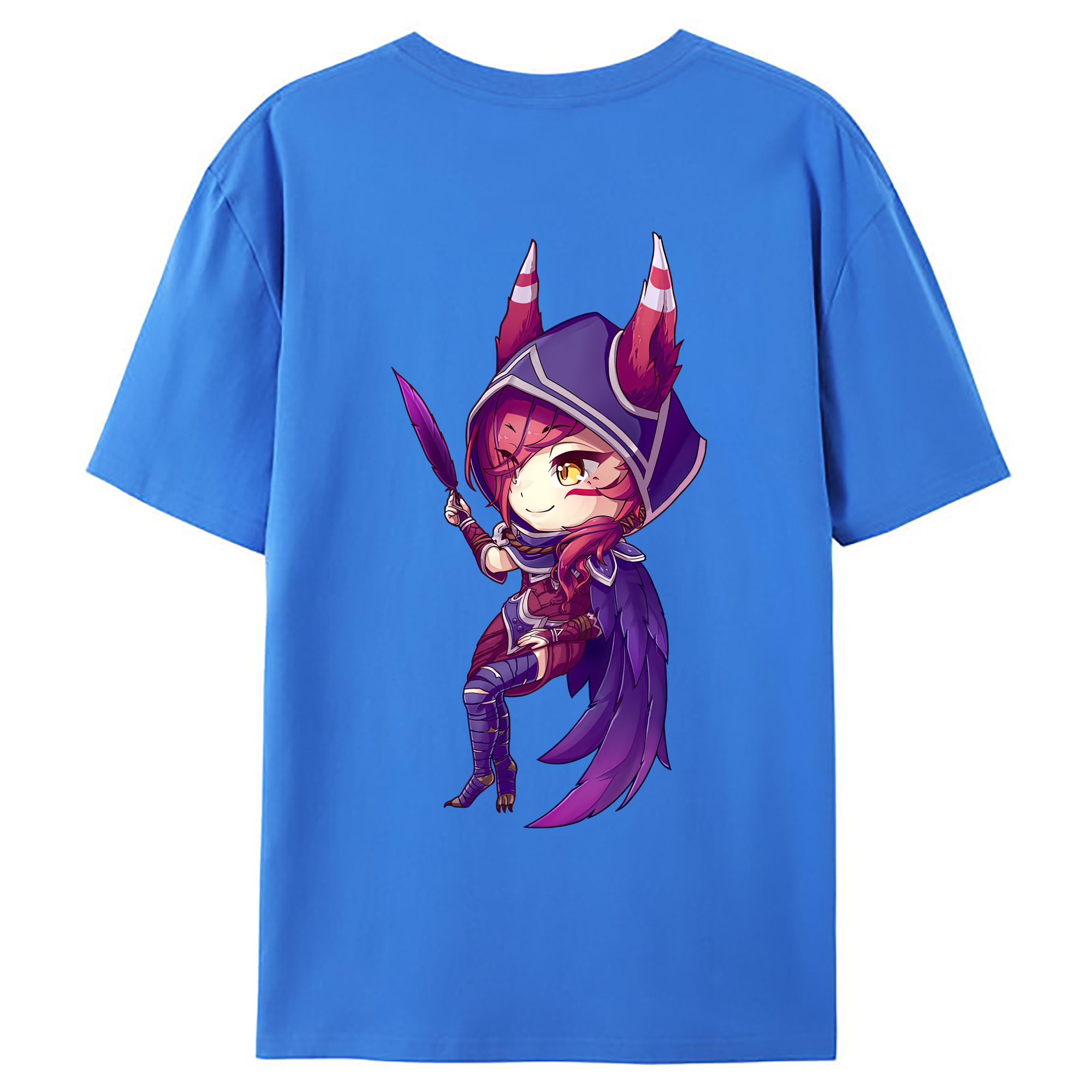（画像用） リーグ・オブ・レジェンド League of Legends LOL 綿100％ メンズ半袖Tシャツ（バックプリント） 通気性