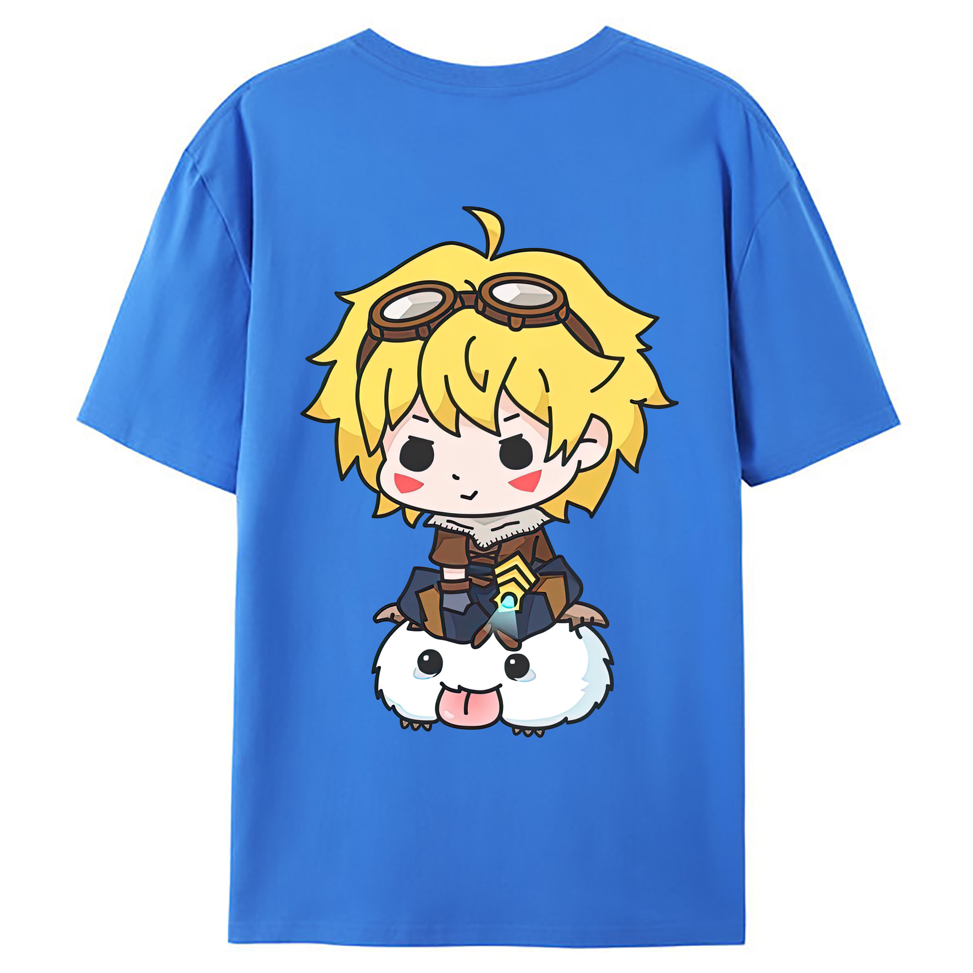 （画像用） リーグ・オブ・レジェンド League of Legends LOL 綿100％ メンズ半袖Tシャツ（バックプリント） 通気性