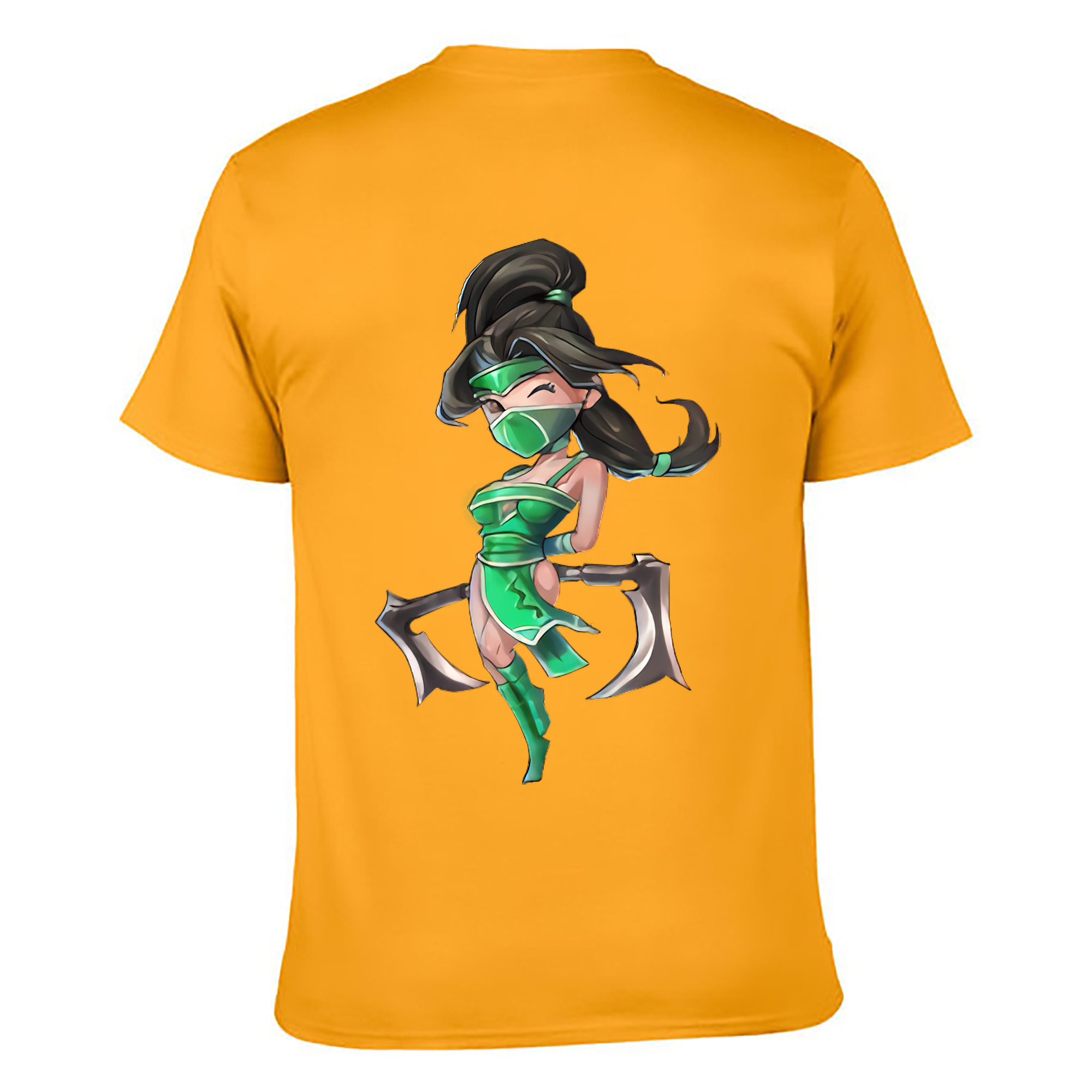 （画像用） リーグ・オブ・レジェンド League of Legends LOL 綿100％ メンズ半袖Tシャツ（バックプリント） 通気性