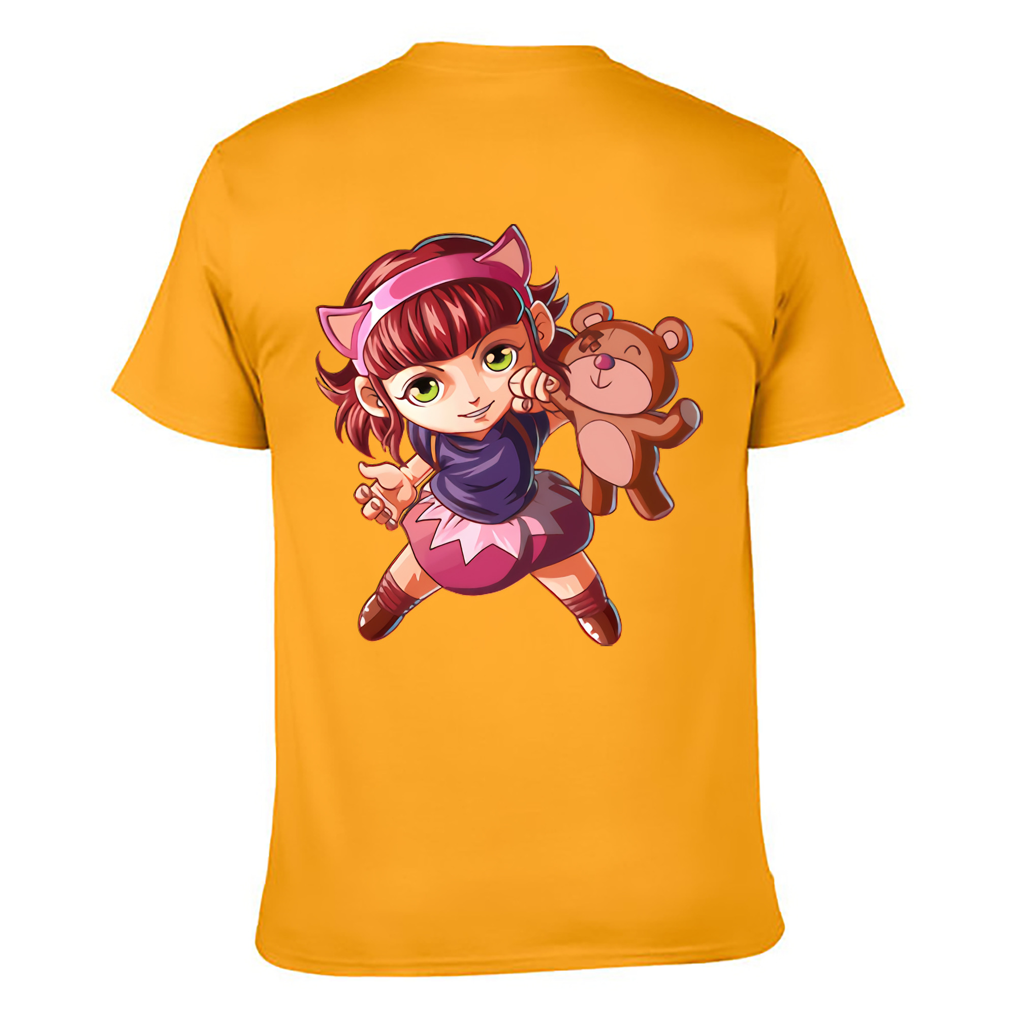 （画像用） リーグ・オブ・レジェンド League of Legends LOL 綿100％ メンズ半袖Tシャツ（バックプリント） 通気性