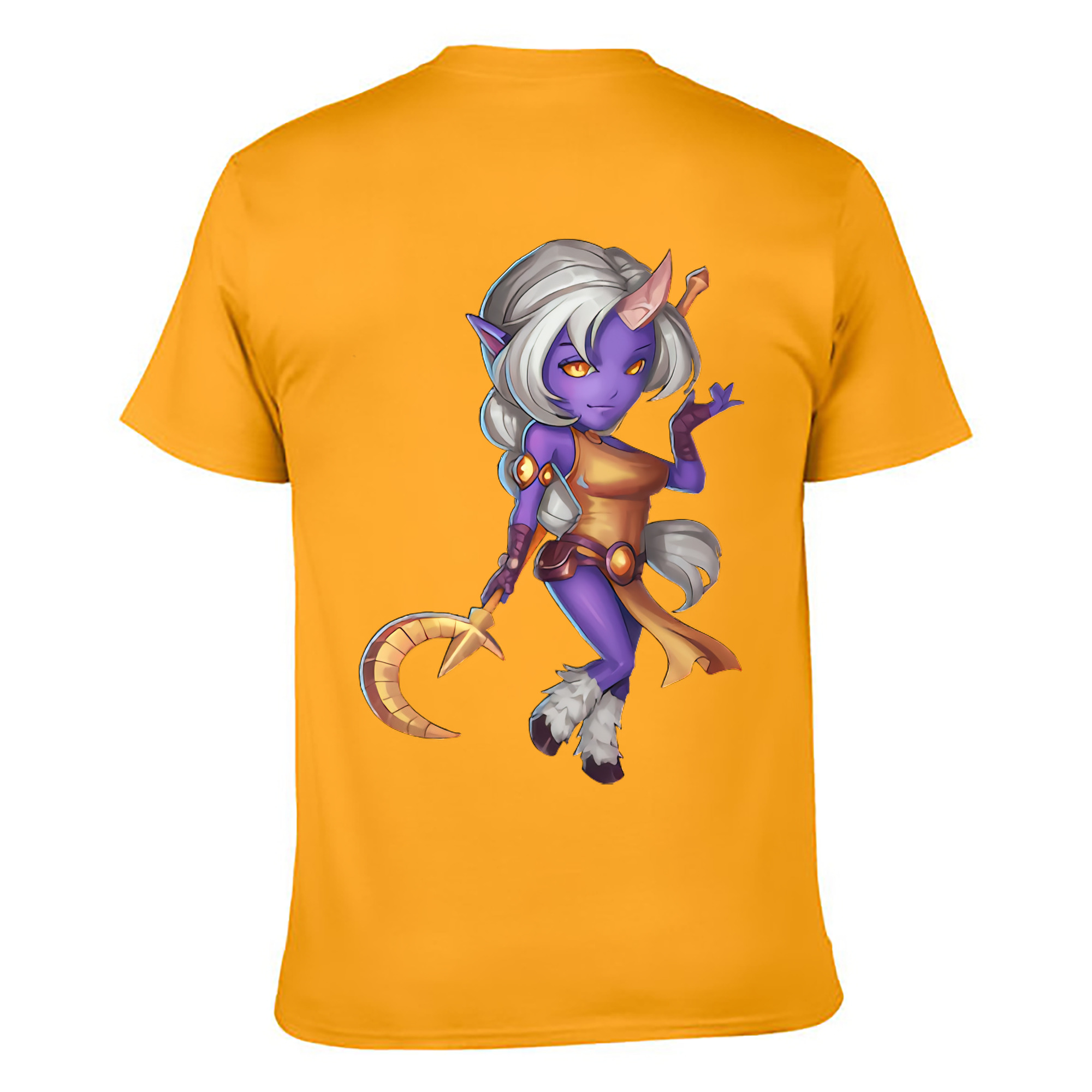 （画像用） リーグ・オブ・レジェンド League of Legends LOL 綿100％ メンズ半袖Tシャツ（バックプリント） 通気性