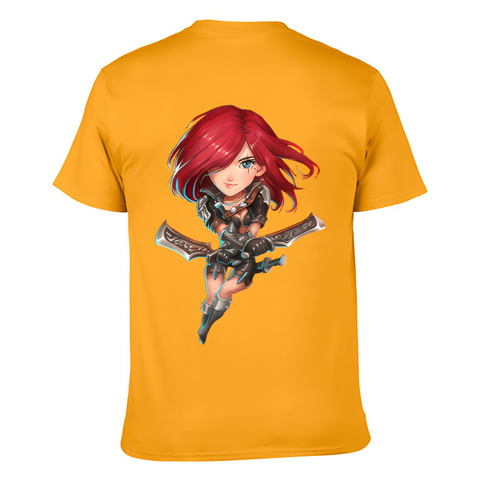 （画像用） リーグ・オブ・レジェンド League of Legends LOL 綿100％ メンズ半袖Tシャツ（バックプリント） 通気性