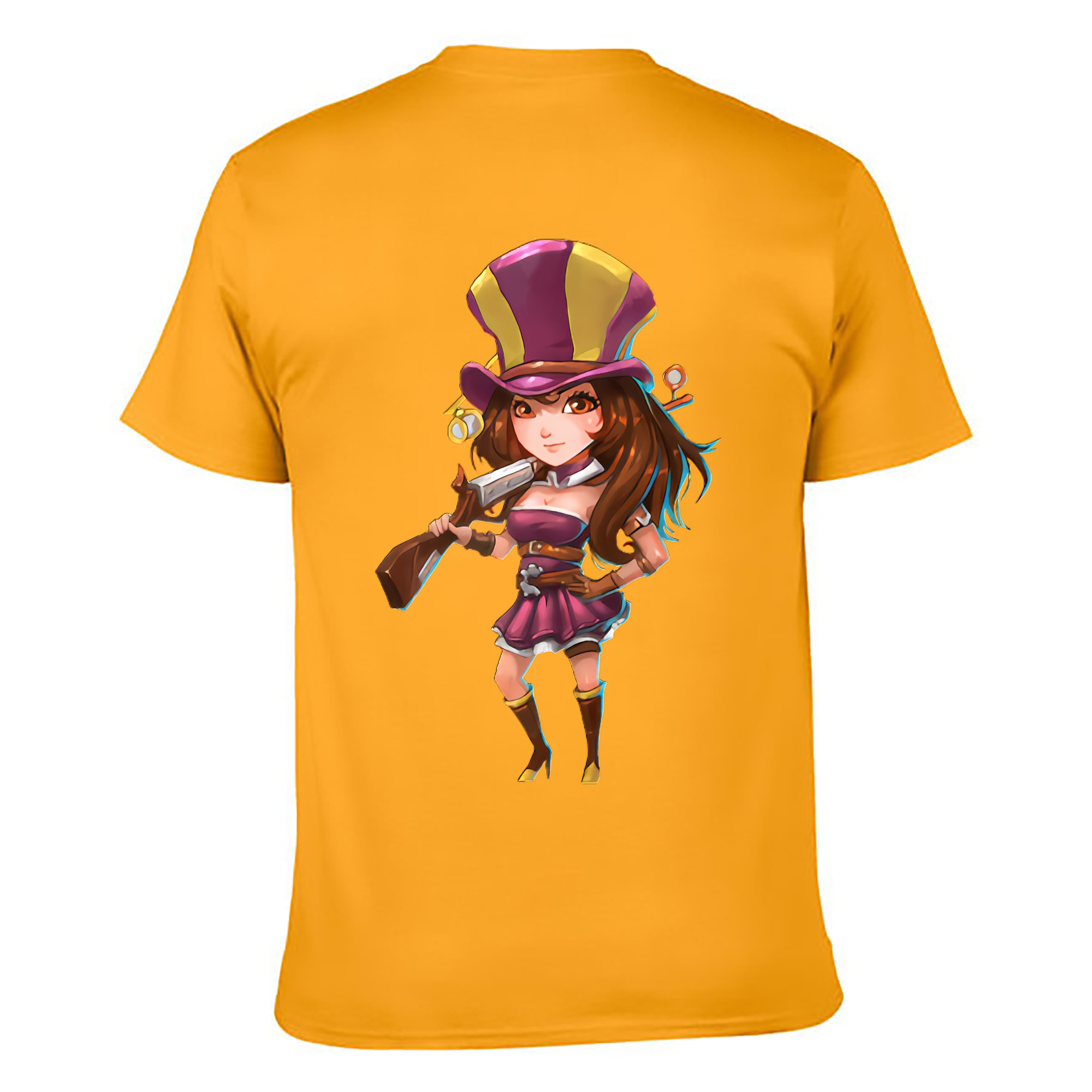 （画像用） リーグ・オブ・レジェンド League of Legends LOL 綿100％ メンズ半袖Tシャツ（バックプリント） 通気性