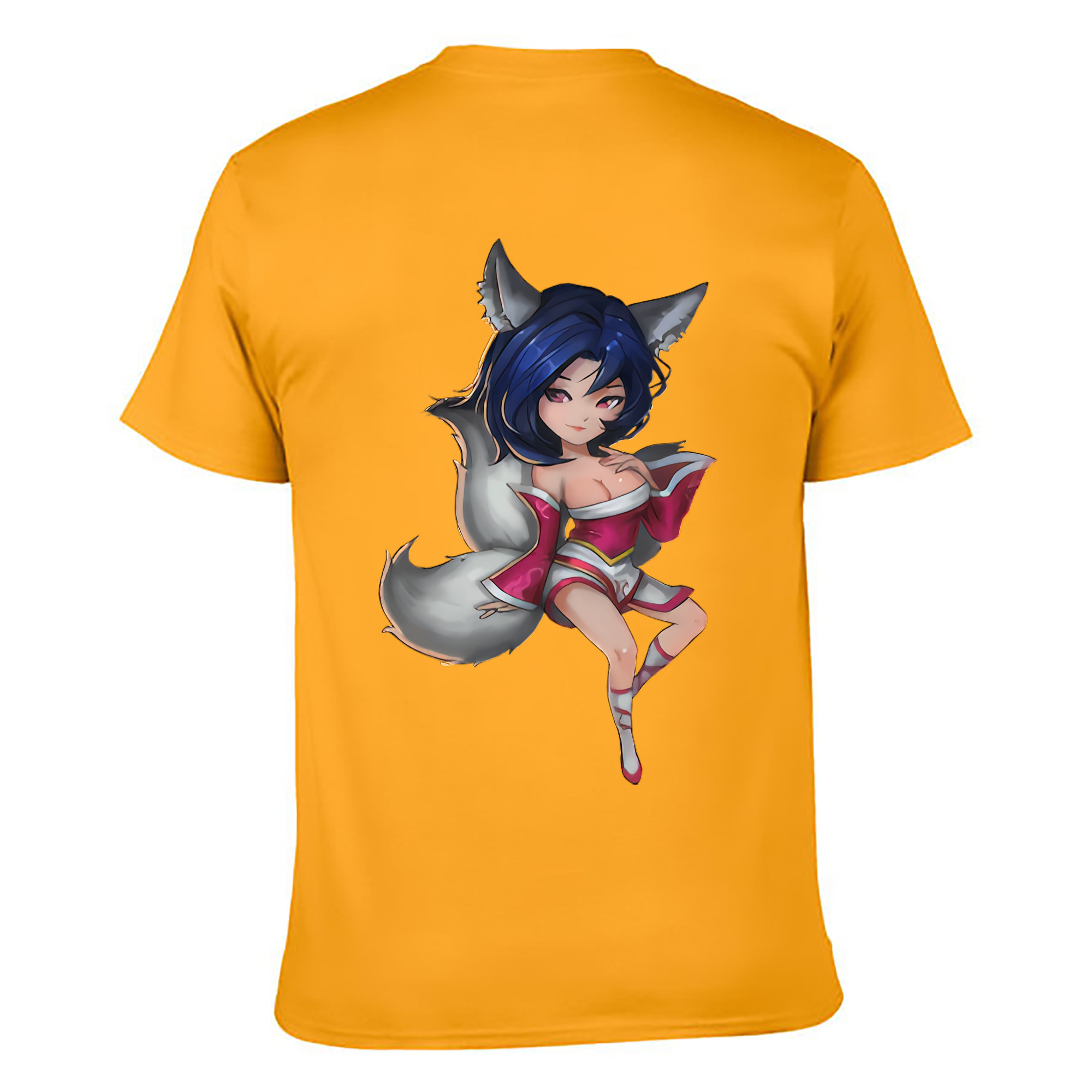 （画像用） リーグ・オブ・レジェンド League of Legends LOL 綿100％ メンズ半袖Tシャツ（バックプリント） 通気性