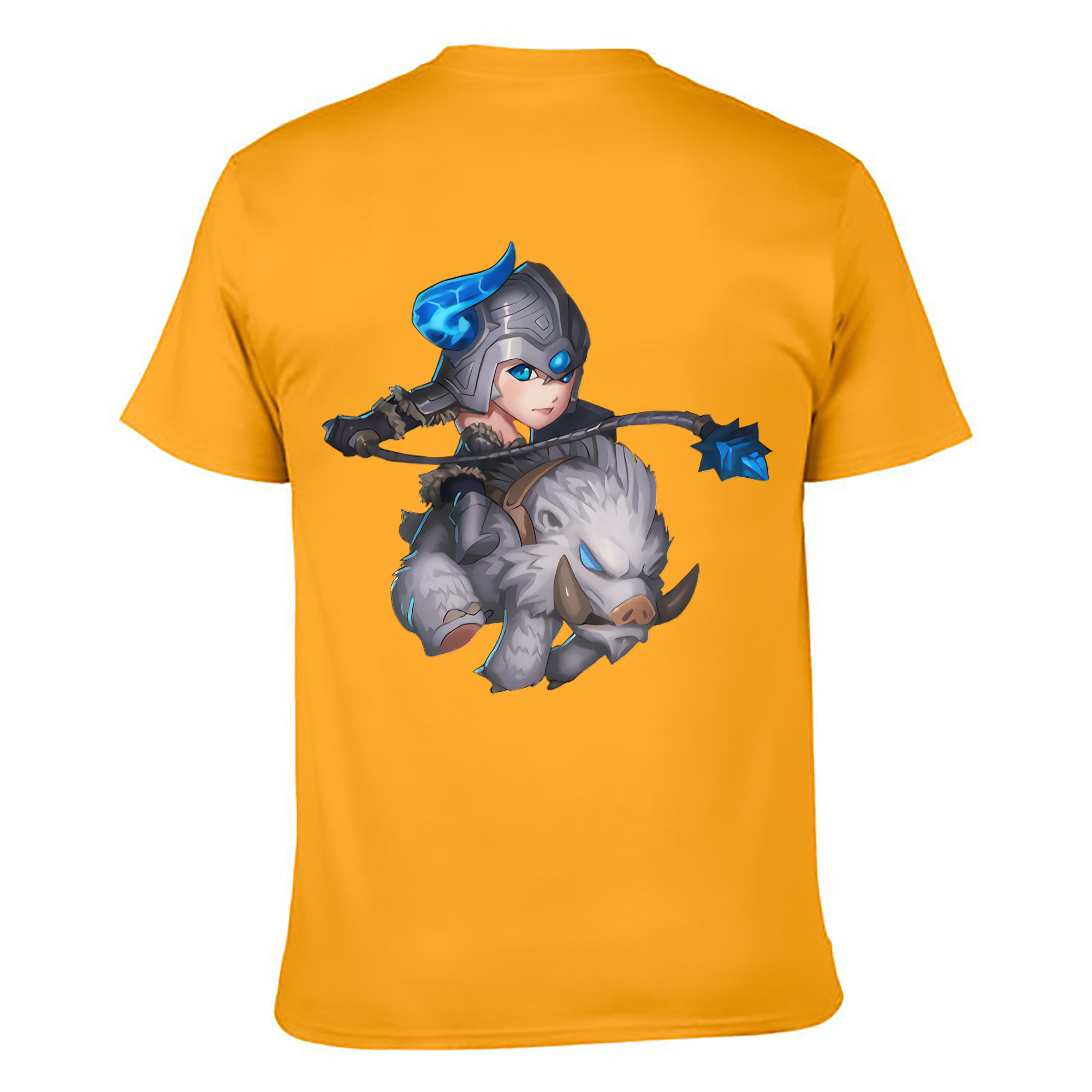（画像用） リーグ・オブ・レジェンド League of Legends LOL 綿100％ メンズ半袖Tシャツ（バックプリント） 通気性