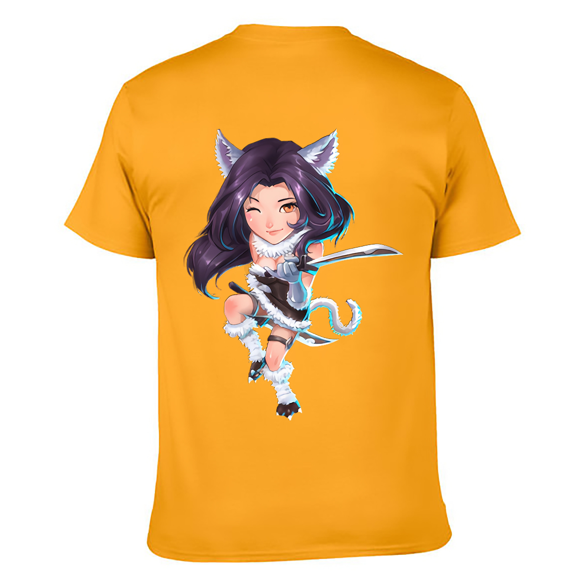 （画像用） リーグ・オブ・レジェンド League of Legends LOL 綿100％ メンズ半袖Tシャツ（バックプリント） 通気性